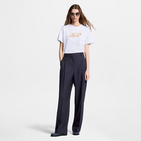Camiseta con distintivo bordado Mujer Prêt-à-Porter Tops | LOUIS VUITTON (Zoom de producto)