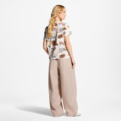 Camiseta con estampado de baúles Mujer Prêt-à-Porter Camisetas y sudaderas | LOUIS VUITTON (Zoom de producto)