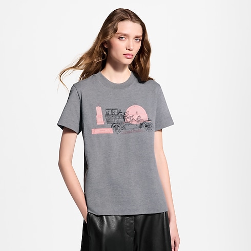 Camiseta con estampado de coches Mujer Prêt-à-Porter Camisetas y sudaderas | LOUIS VUITTON (Zoom de producto)