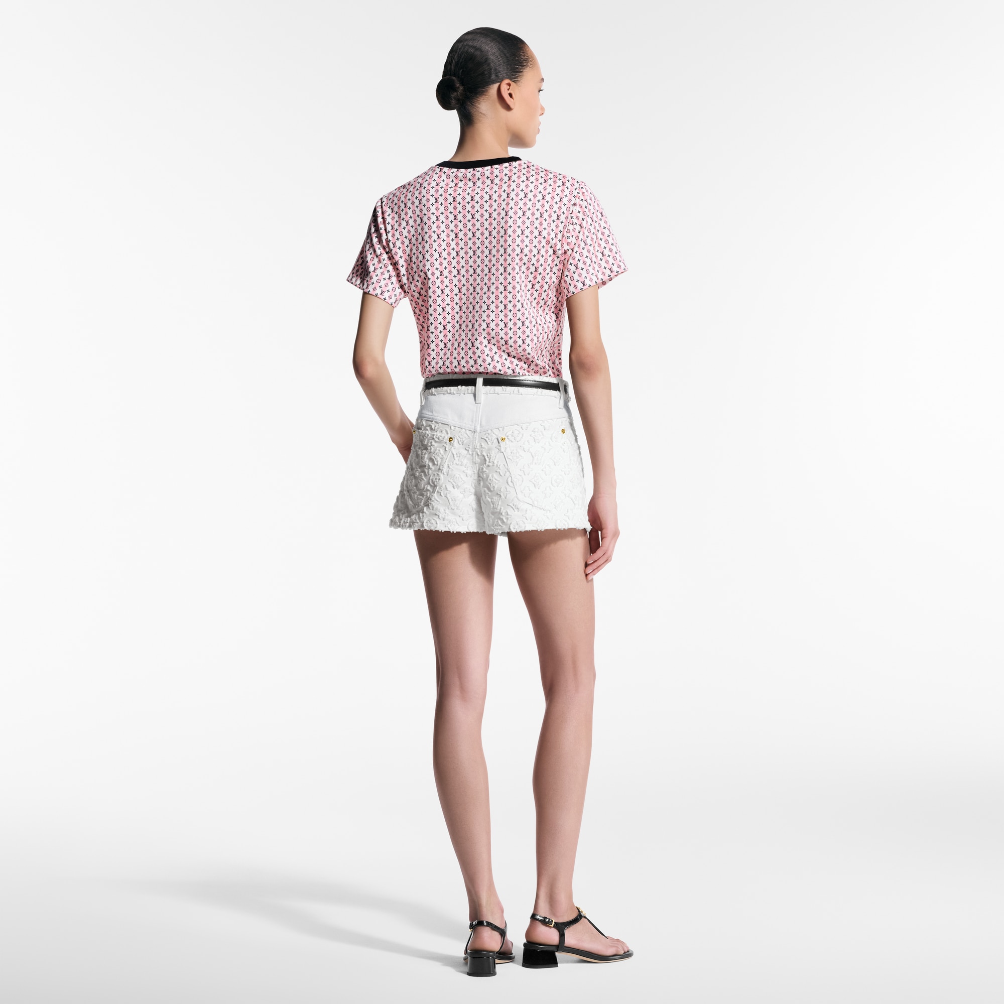 Camiseta con estampado de fular  Mujer Prêt-à-Porter Tops | LOUIS VUITTON (Zoom de producto)