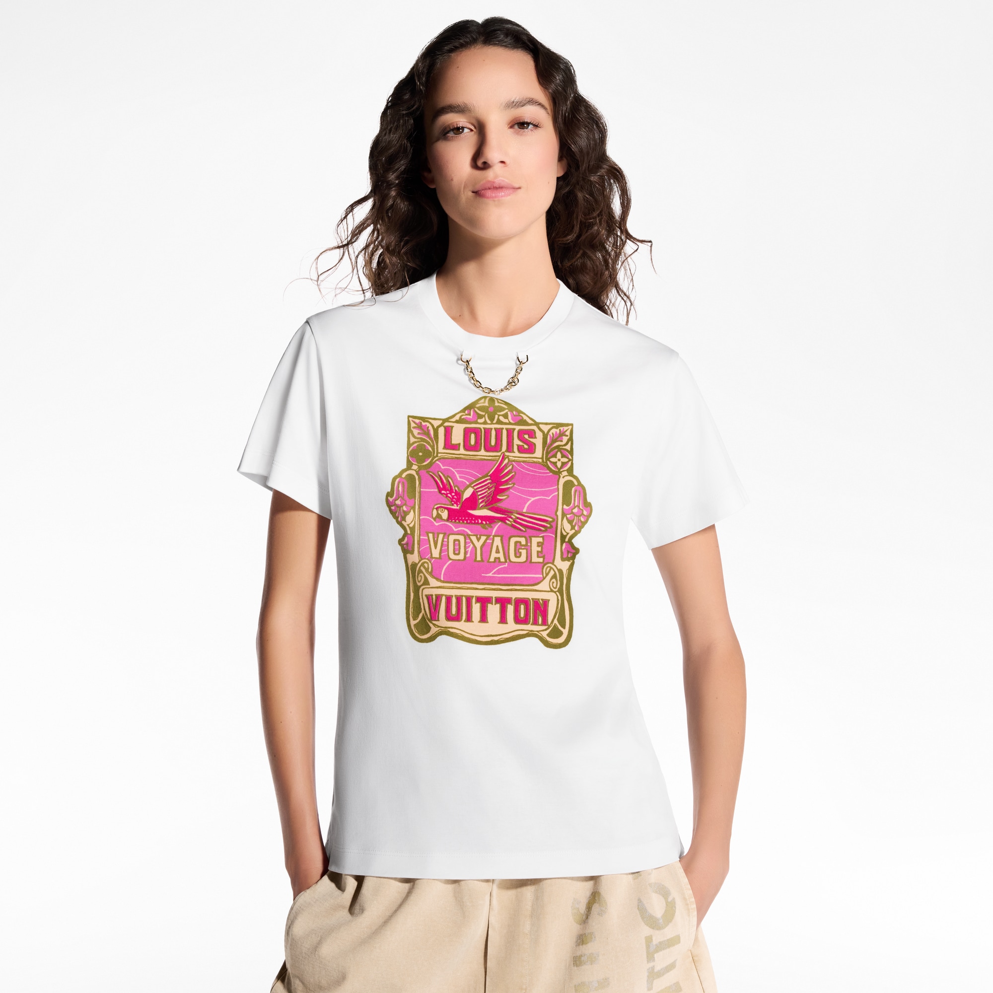 Camiseta con estampado de loro  Mujer Prêt-à-Porter Tops | LOUIS VUITTON (Zoom de producto)