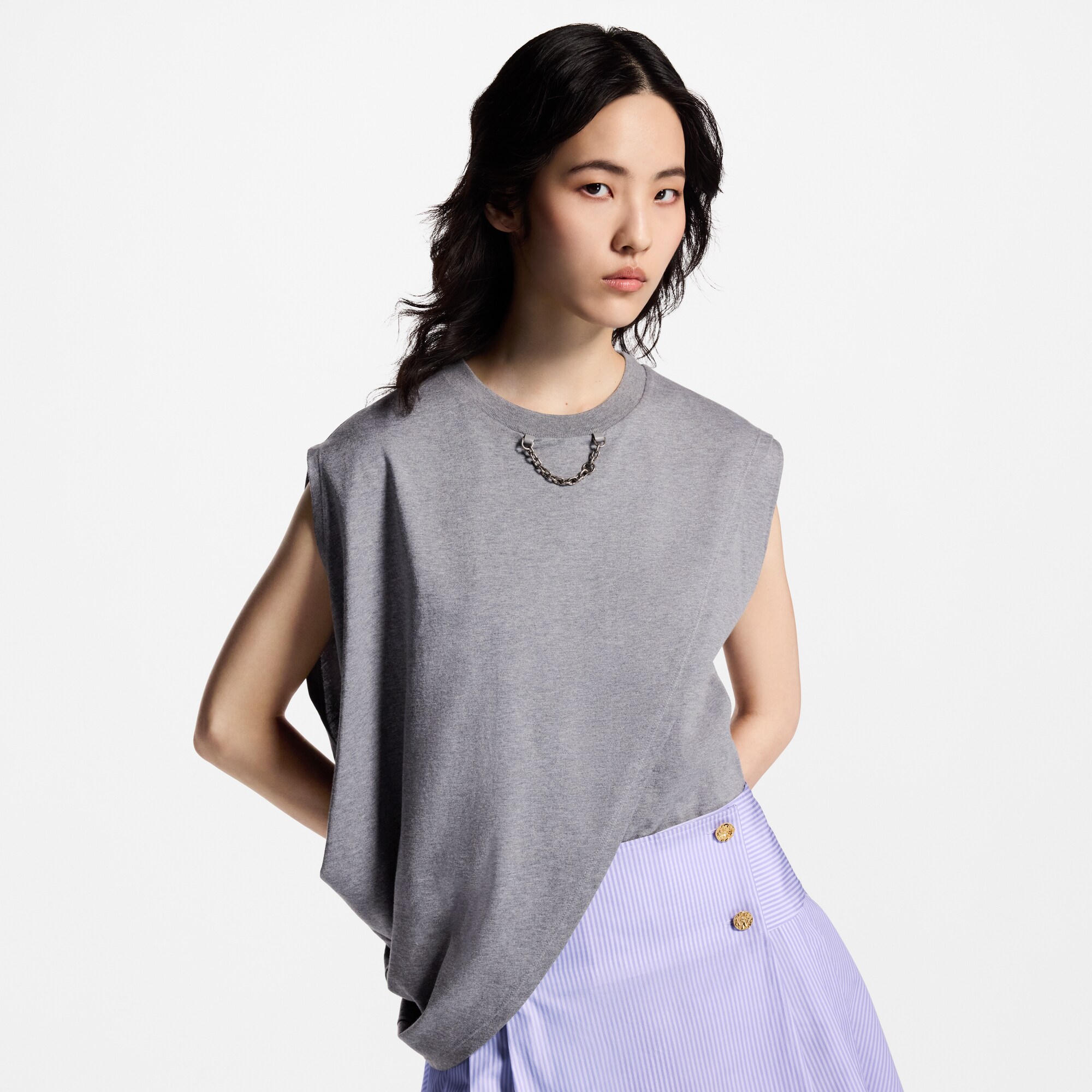 Camiseta con inserción  Mujer Prêt-à-Porter Tops | LOUIS VUITTON (Zoom de producto)