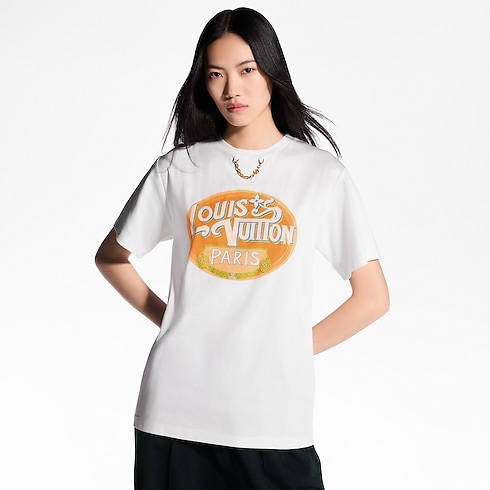 Camiseta con sellos de viaje Mujer Prêt-à-Porter Tops | LOUIS VUITTON (Zoom de producto)