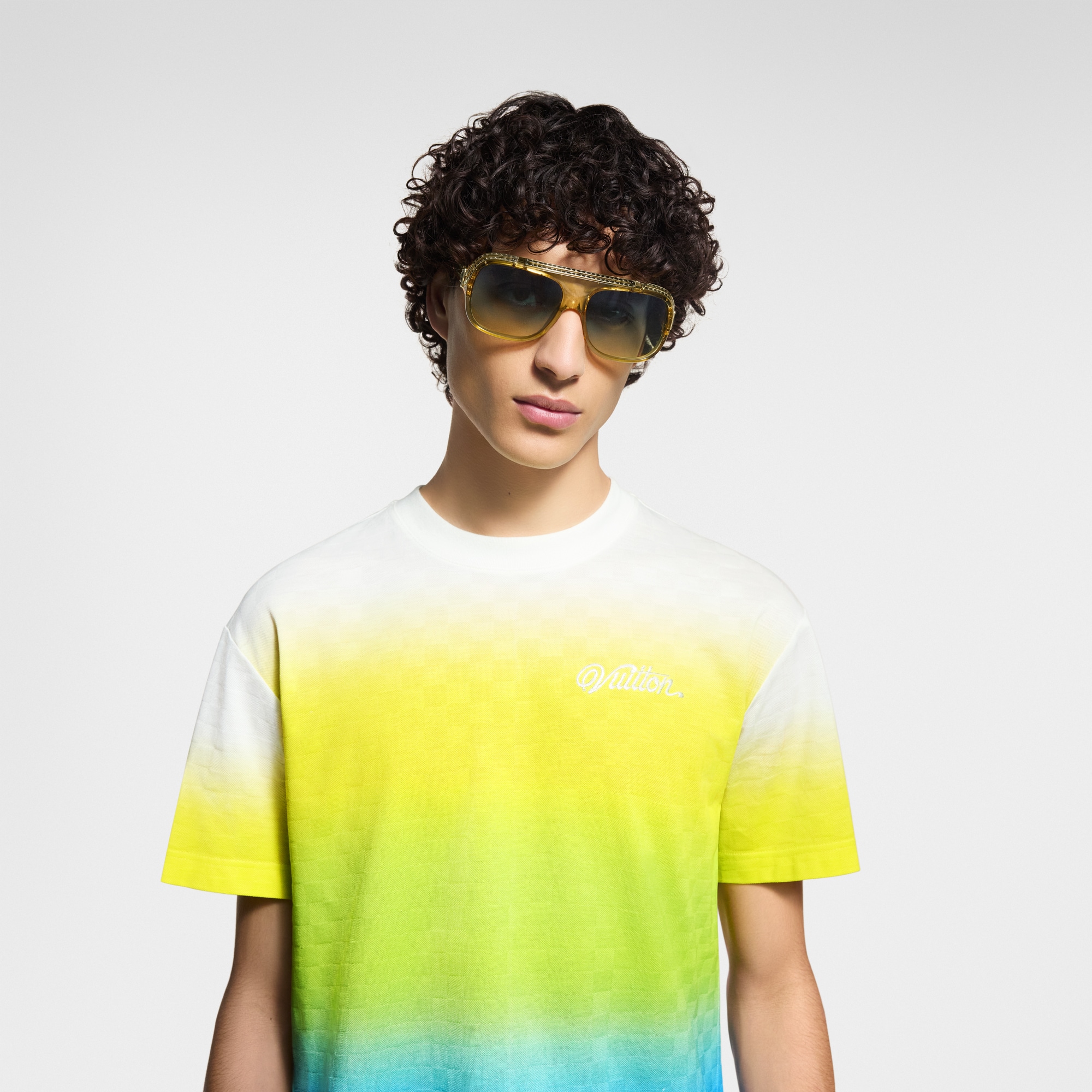 Camiseta Damier de algodón con efecto degradado  Hombre Prêt-à-Porter Camisetas y polos | LOUIS VUITTON (Zoom de producto)