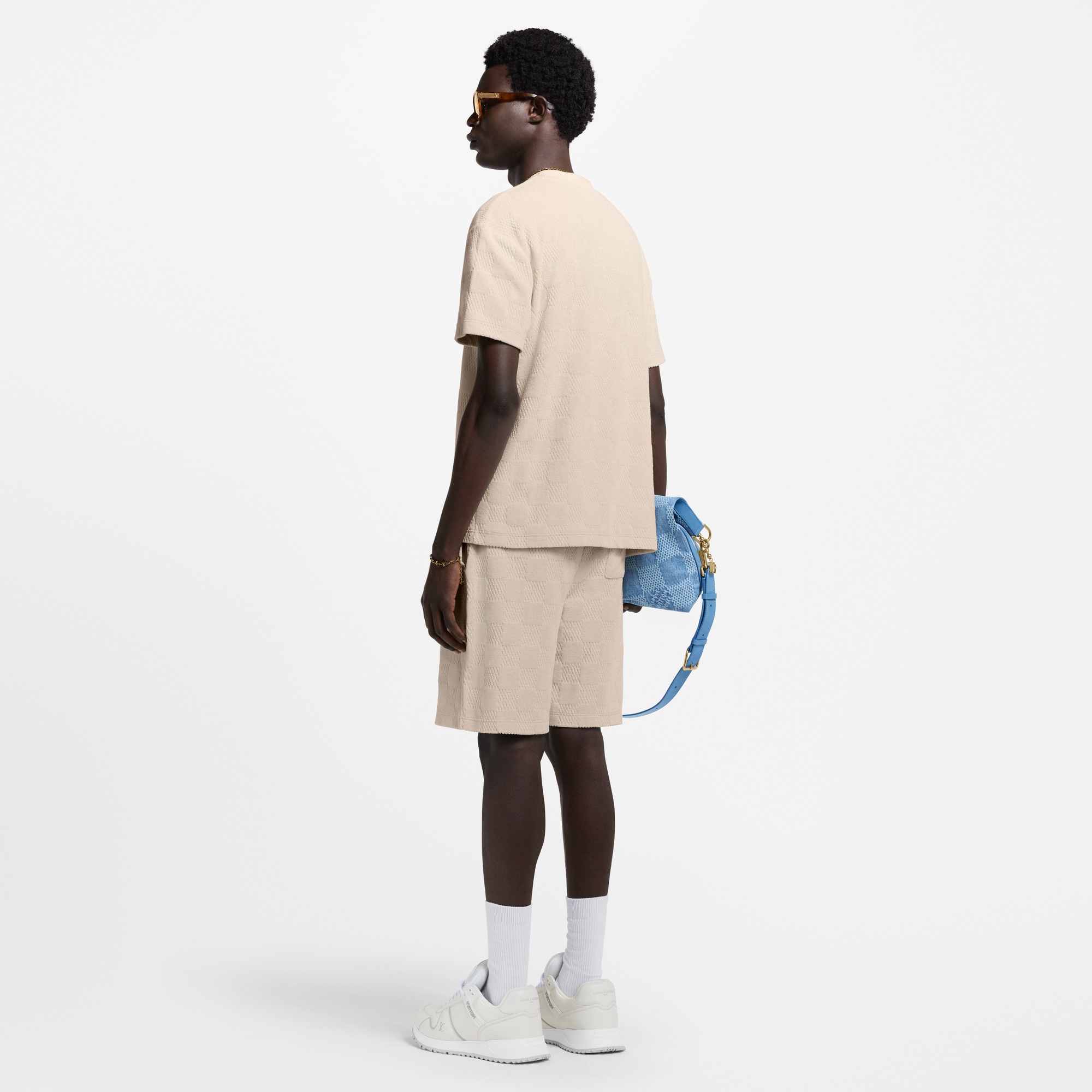Camiseta Damier de felpa francesa  Hombre Prêt-à-Porter Camisetas y polos | LOUIS VUITTON (Zoom de producto)