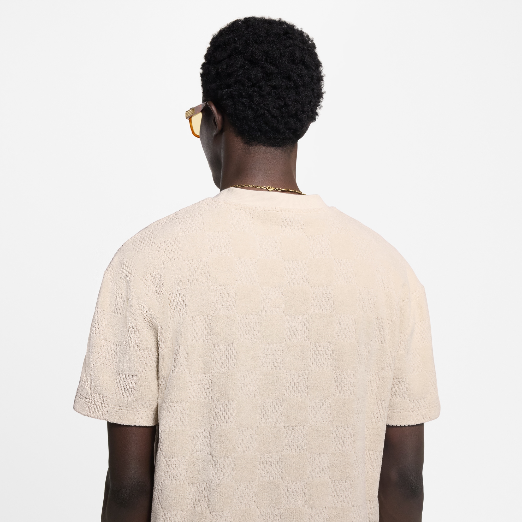 Camiseta Damier de felpa francesa  Hombre Prêt-à-Porter Camisetas y polos | LOUIS VUITTON (Zoom de producto)