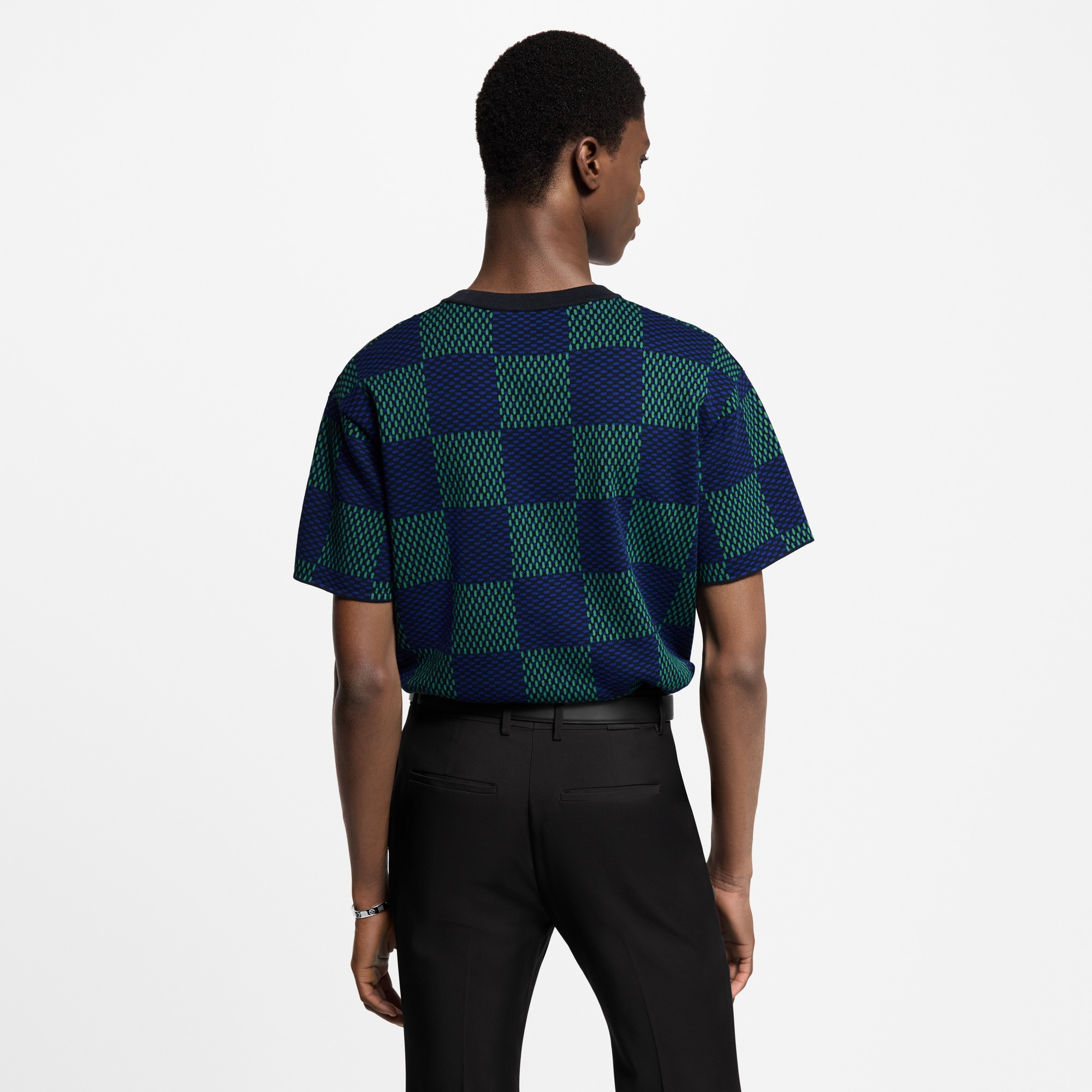 Camiseta Damier de manga corta en algodón  Hombre Prêt-à-Porter Todo Prêt-à-Porter | LOUIS VUITTON (Zoom de producto)