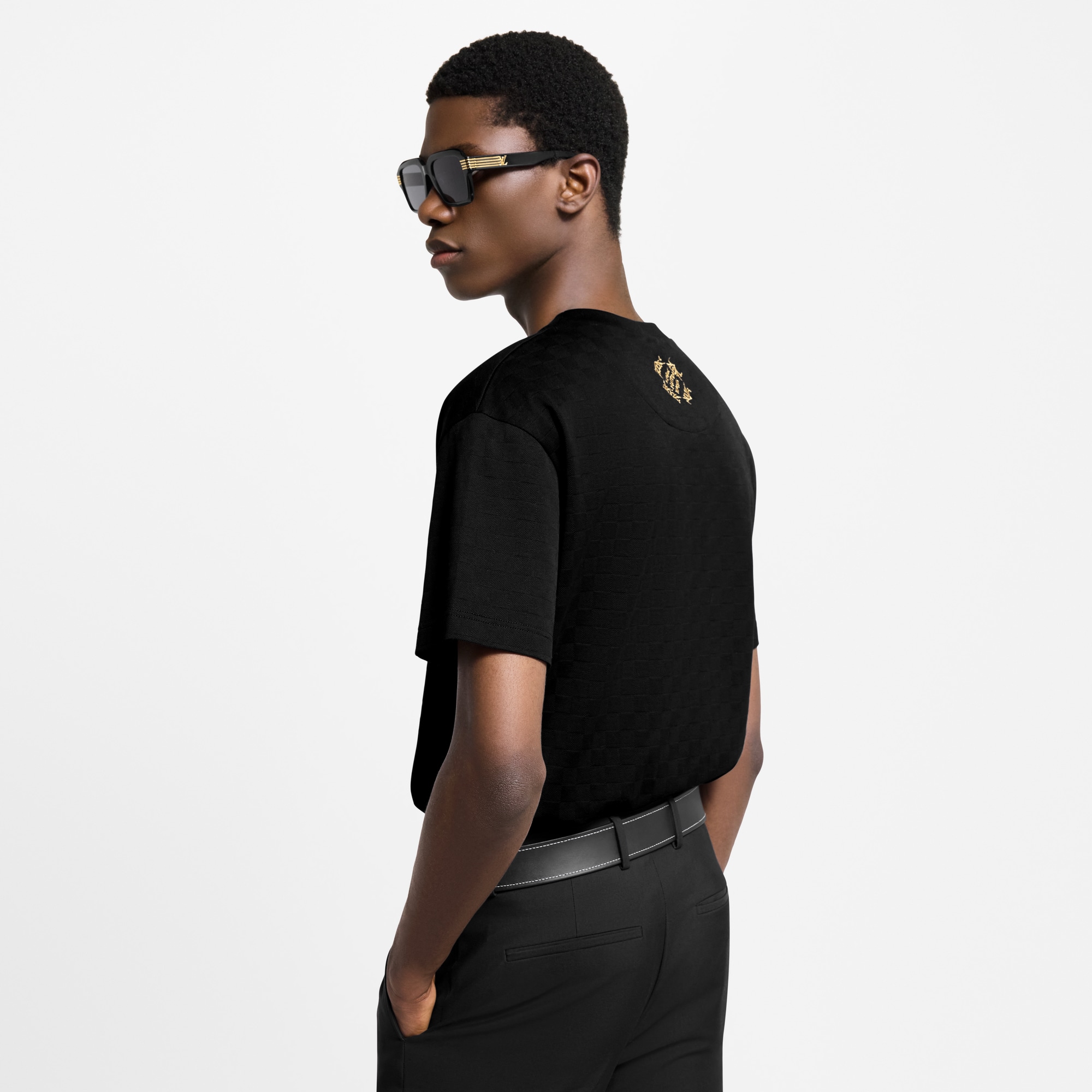 Camiseta Damier de piqué  Hombre Prêt-à-Porter Camisetas y polos | LOUIS VUITTON (Zoom de producto)
