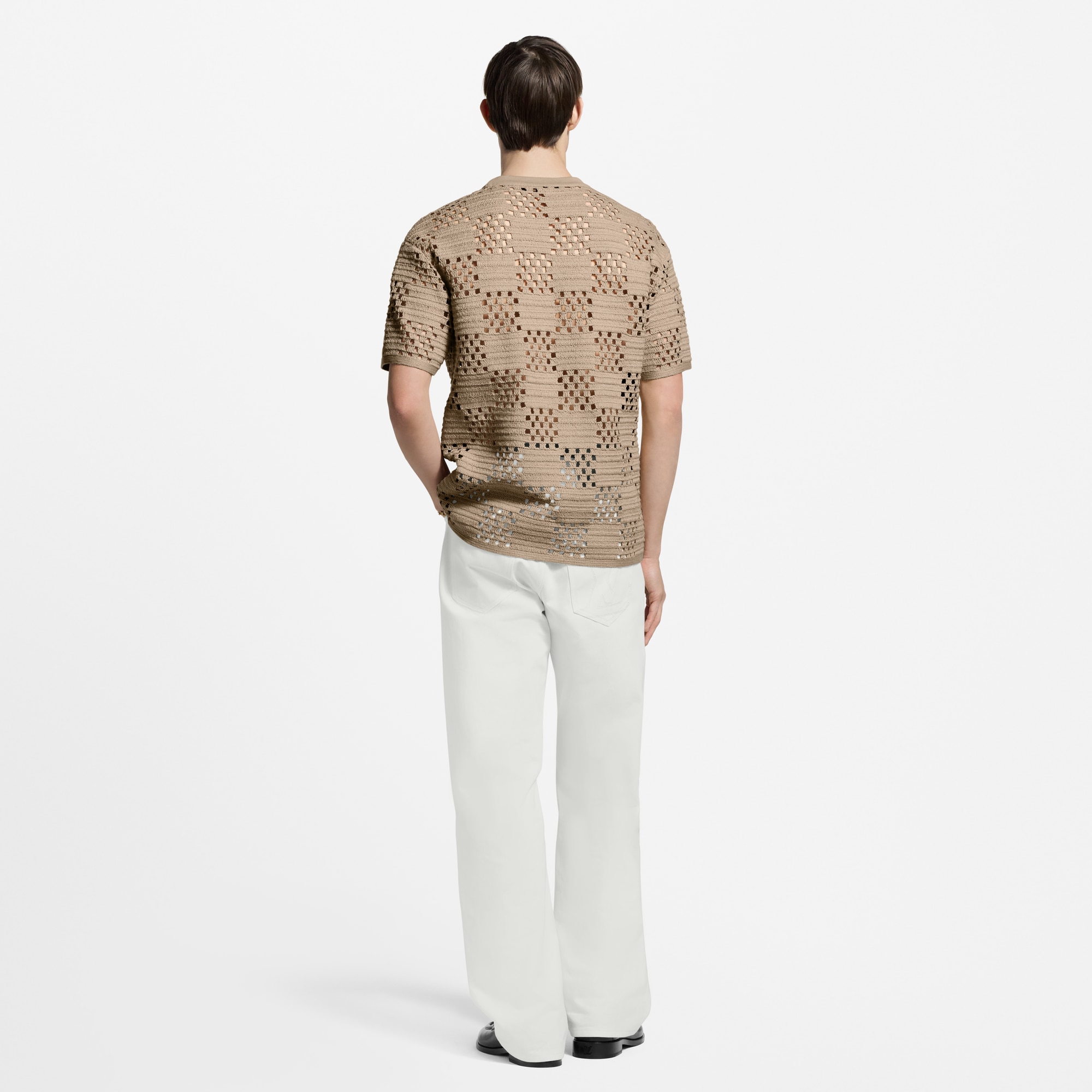 Camiseta Damier de rafia  Hombre Prêt-à-Porter Camisetas y polos | LOUIS VUITTON (Zoom de producto)