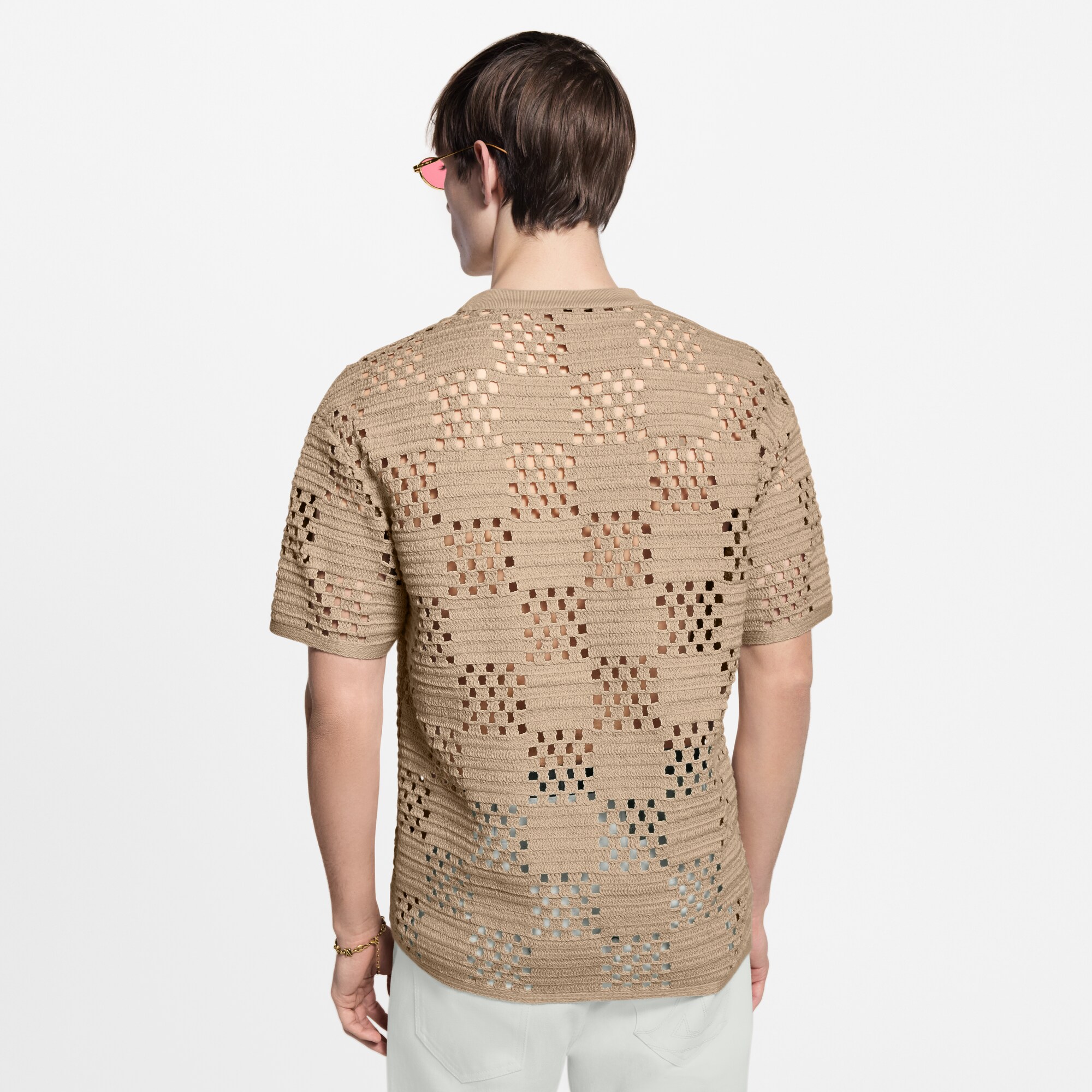 Camiseta Damier de rafia  Hombre Prêt-à-Porter Camisetas y polos | LOUIS VUITTON (Zoom de producto)