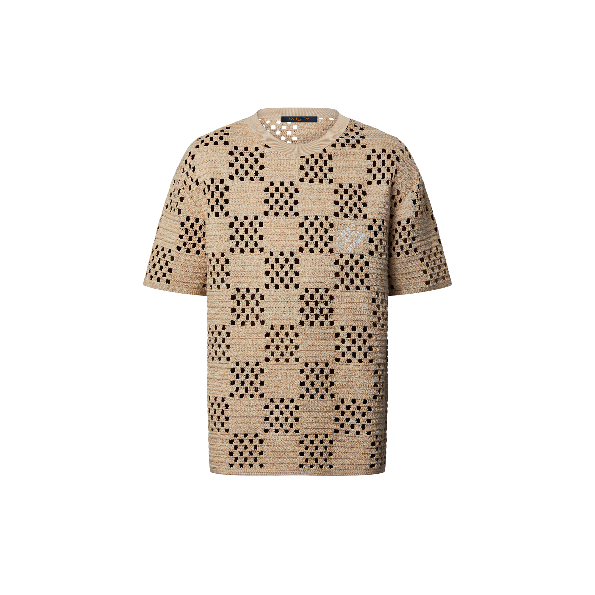 Camiseta Damier de rafia  Hombre Prêt-à-Porter Camisetas y polos | LOUIS VUITTON (Zoom de producto)