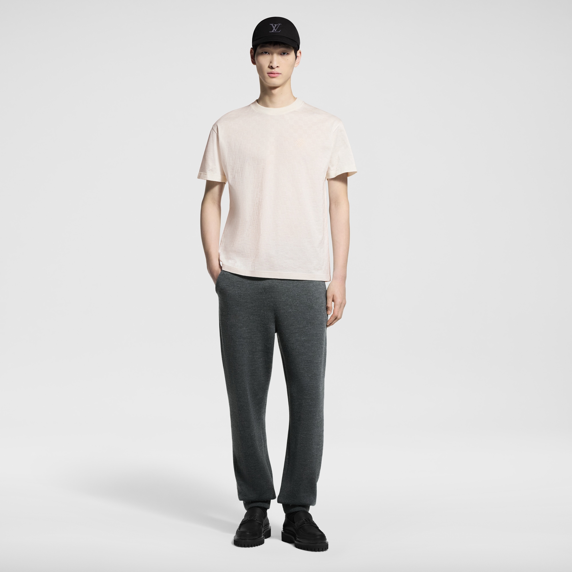Camiseta Damier en piqué de algodón  Hombre Prêt-à-Porter Camisetas y polos | LOUIS VUITTON (Zoom de producto)