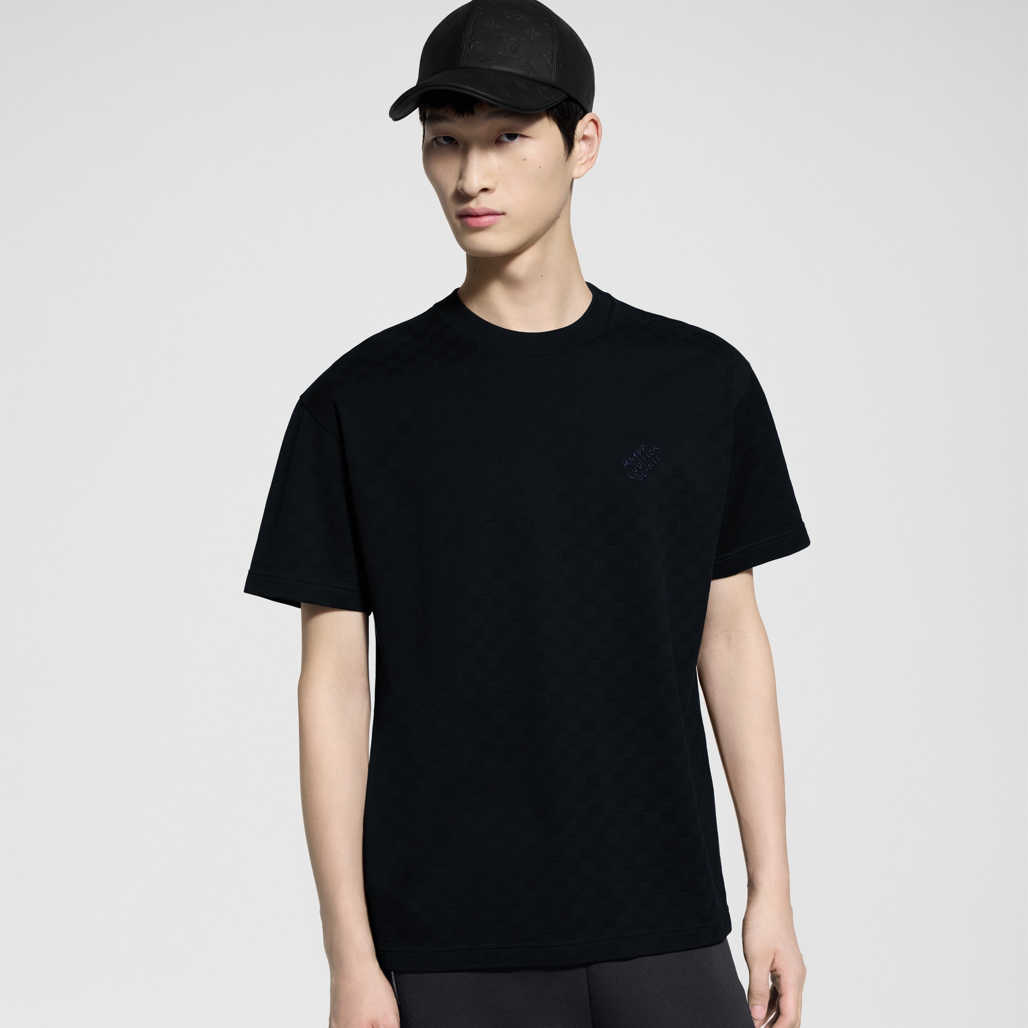 Camiseta Damier en piqué de algodón  Hombre Prêt-à-Porter Camisetas y polos | LOUIS VUITTON (Zoom de producto)