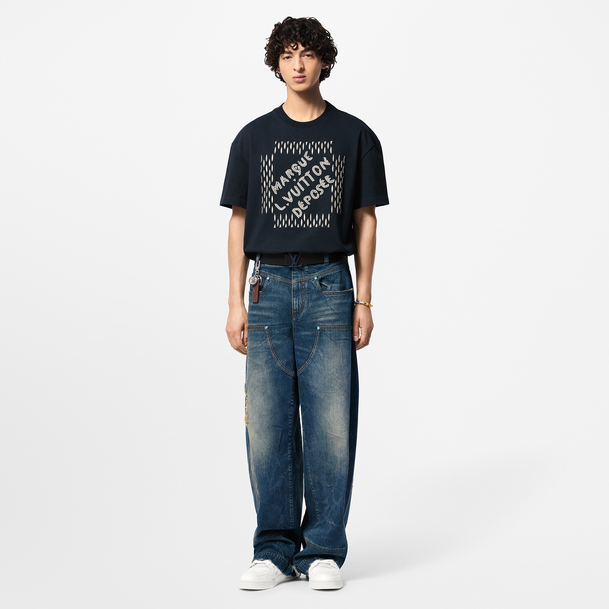Camiseta de algodón bordada  Hombre Prêt-à-Porter Camisetas y polos | LOUIS VUITTON (Zoom de producto)