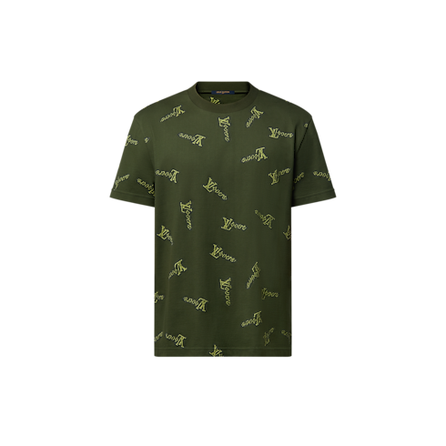 Camiseta de algodón con motivo en Jacquard Hombre Prêt-à-Porter Camisetas y polos | LOUIS VUITTON (Zoom de producto)