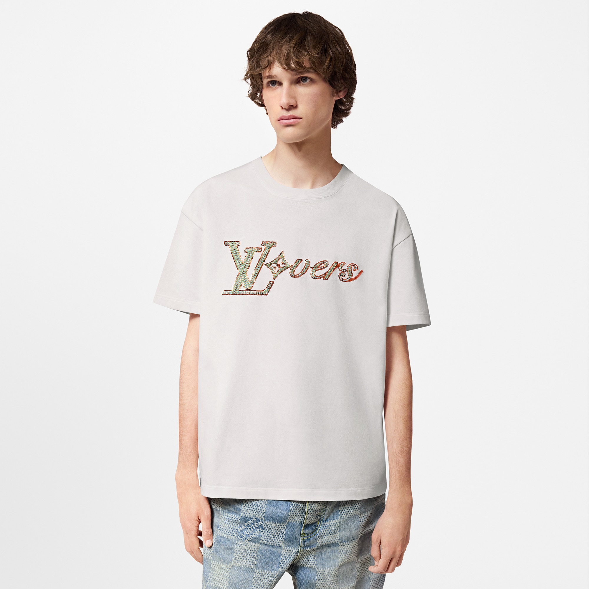 Camiseta de manga corta bordada  Hombre Prêt-à-Porter Camisetas y polos | LOUIS VUITTON (Zoom de producto)
