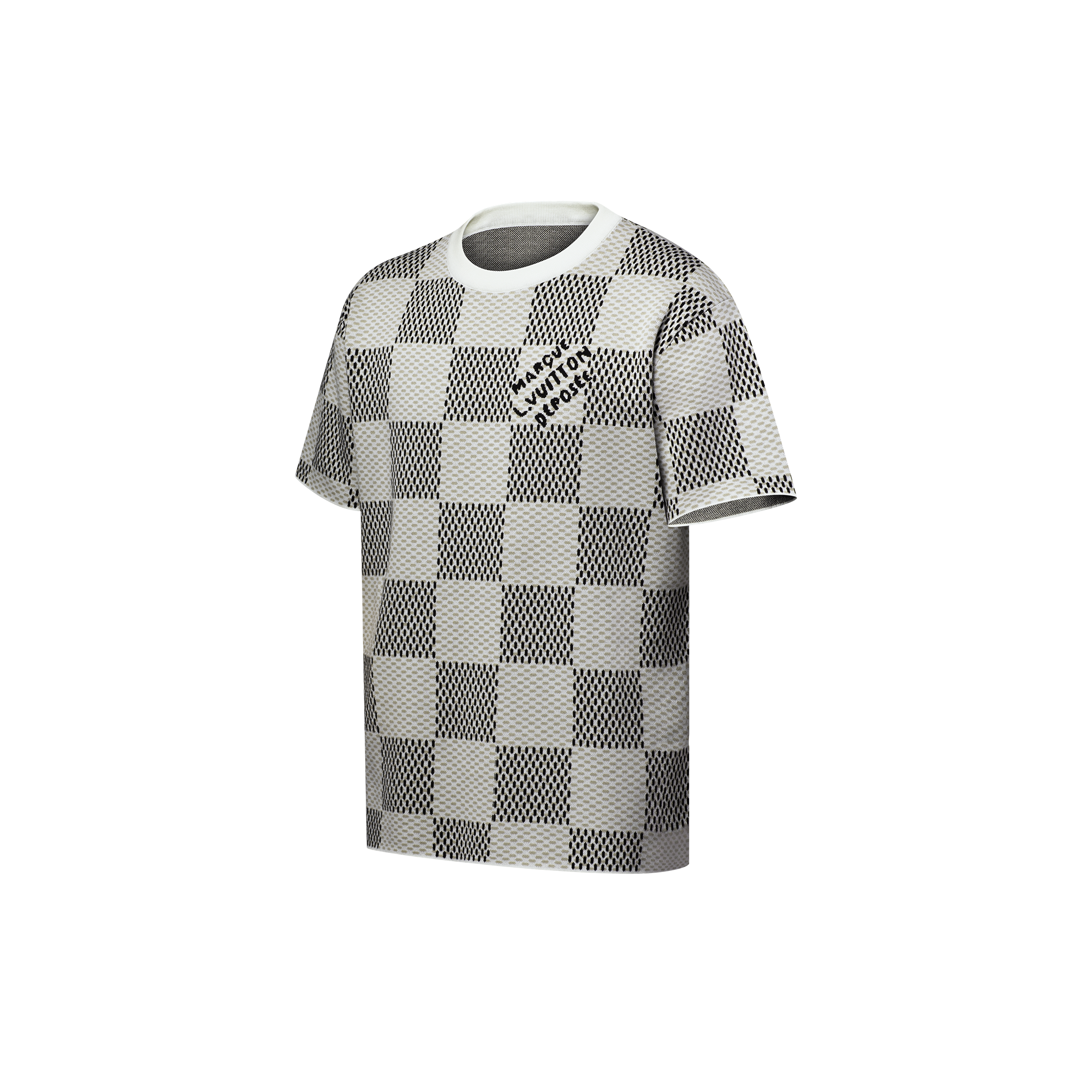 Camiseta de manga corta Damier en Jacquard  Hombre Prêt-à-Porter Todo Prêt-à-Porter | LOUIS VUITTON (Zoom de producto)