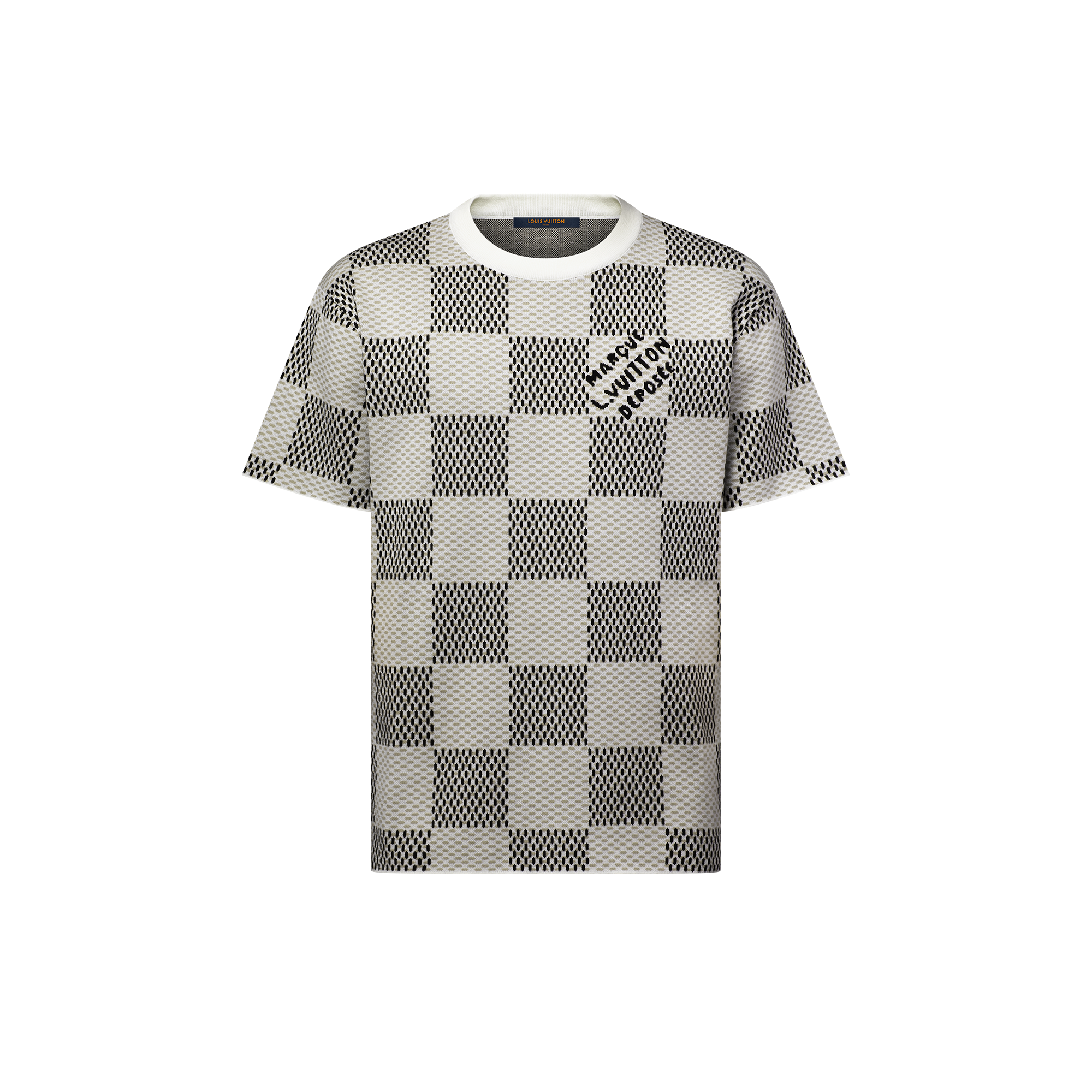 Camiseta de manga corta Damier en Jacquard  Hombre Prêt-à-Porter Todo Prêt-à-Porter | LOUIS VUITTON (Zoom de producto)