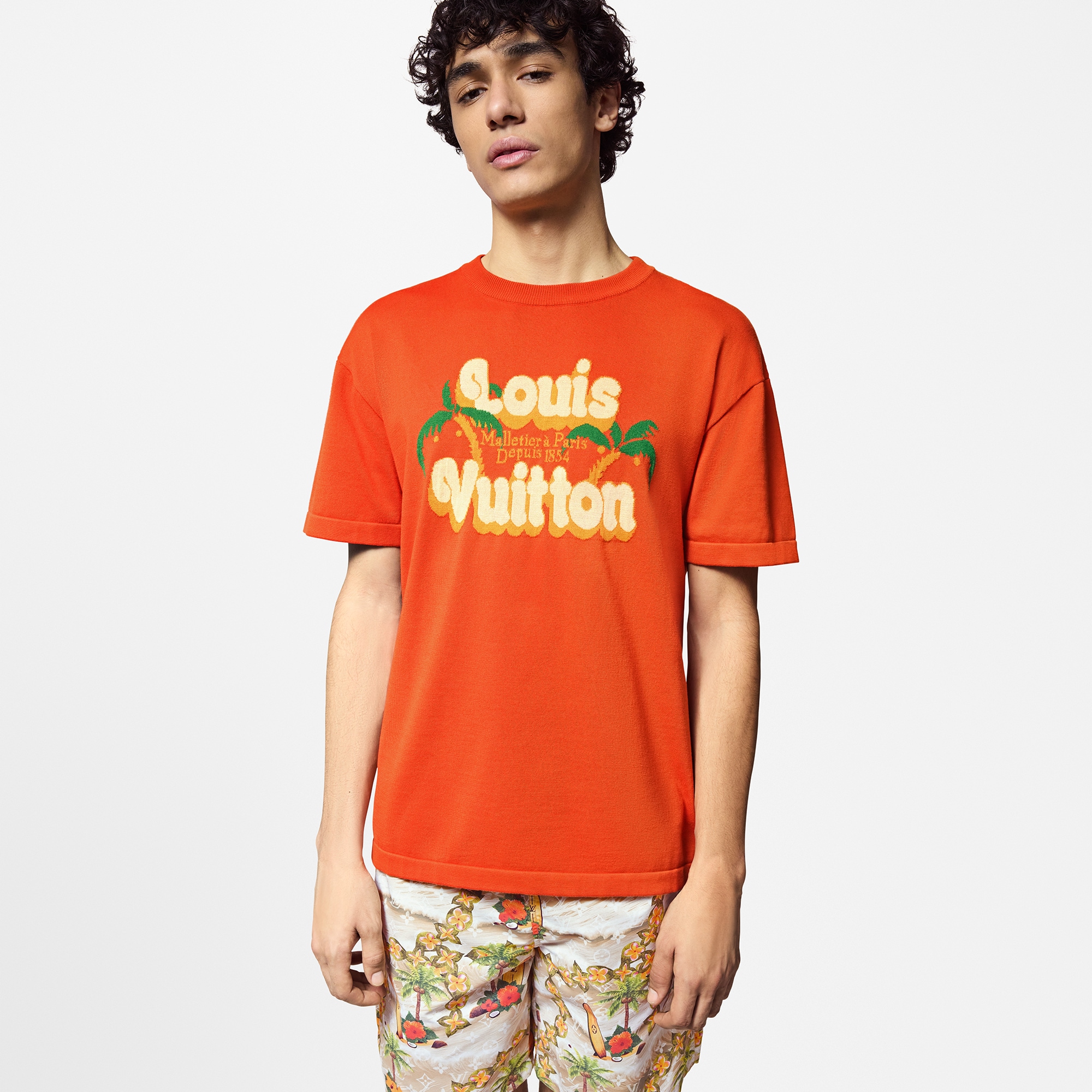 Camiseta de manga corta en algodón  in Hombre