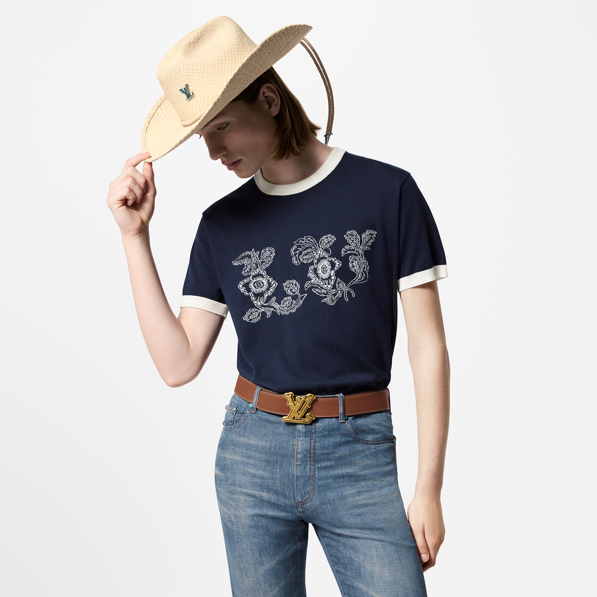 Camiseta de manga corta en algodón  Hombre Prêt-à-Porter Punto y sudaderas | LOUIS VUITTON (Zoom de producto)