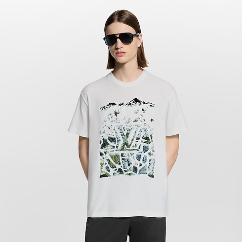 Camiseta de manga corta en Jacquard de terciopelo Hombre Prêt-à-Porter Camisetas y polos | LOUIS VUITTON (Zoom de producto)