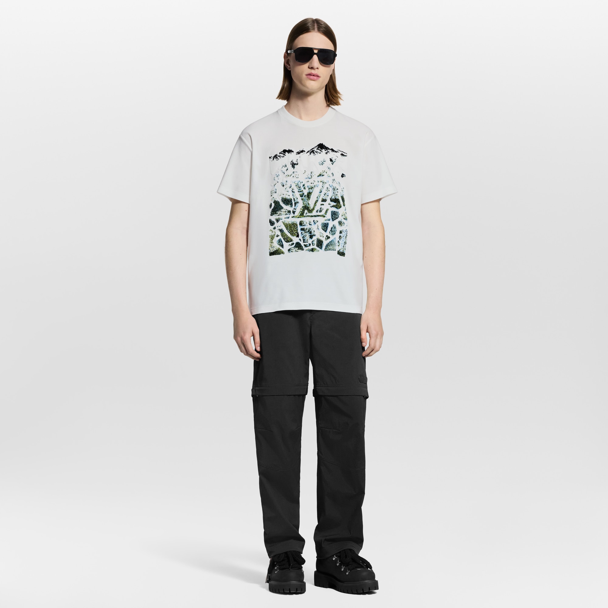 Camiseta de manga corta en Jacquard de terciopelo  Hombre Prêt-à-Porter Camisetas y polos | LOUIS VUITTON (Zoom de producto)
