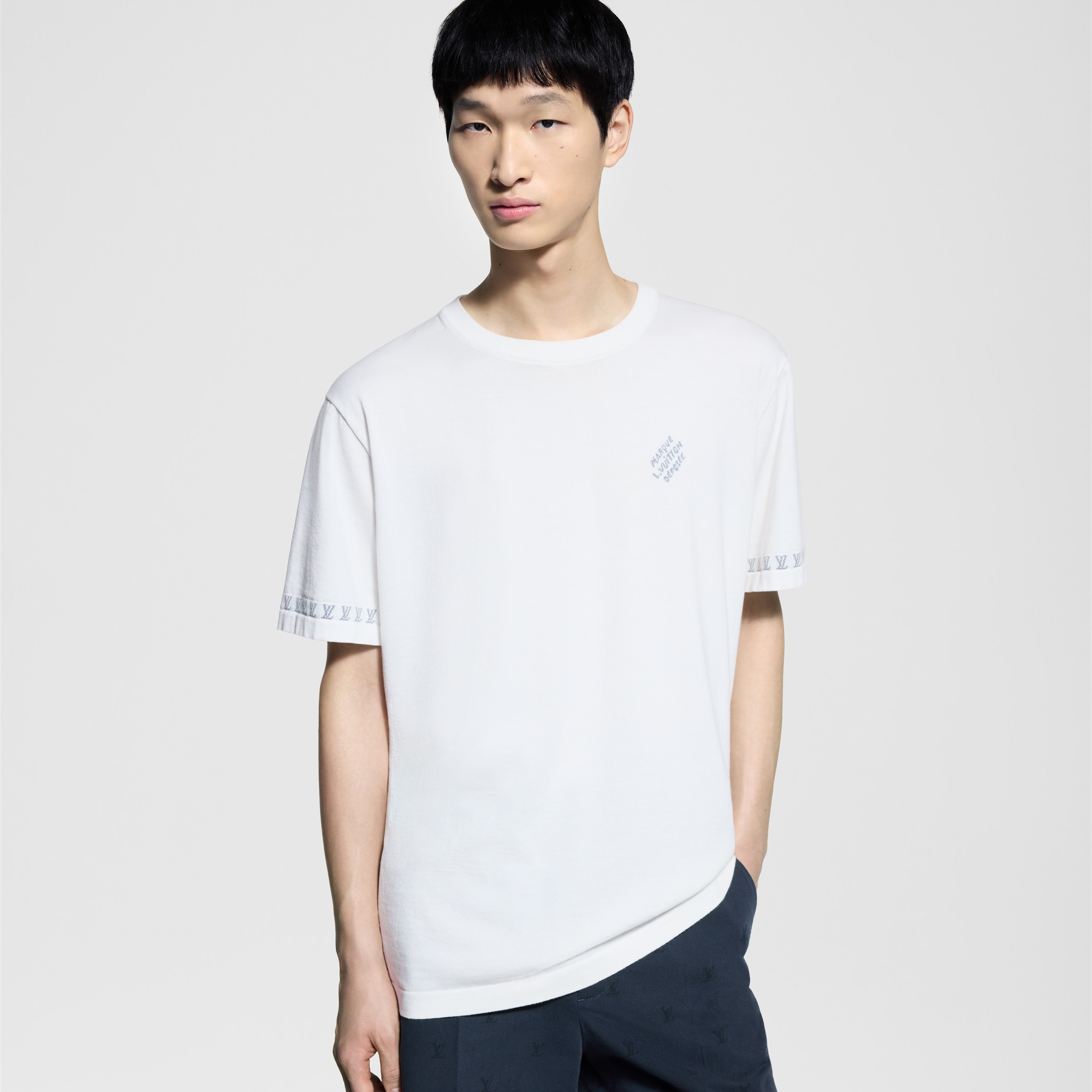 Camiseta de manga corta y cuello redondo en algodón  Hombre Prêt-à-Porter Todo Prêt-à-Porter | LOUIS VUITTON (Zoom de producto)