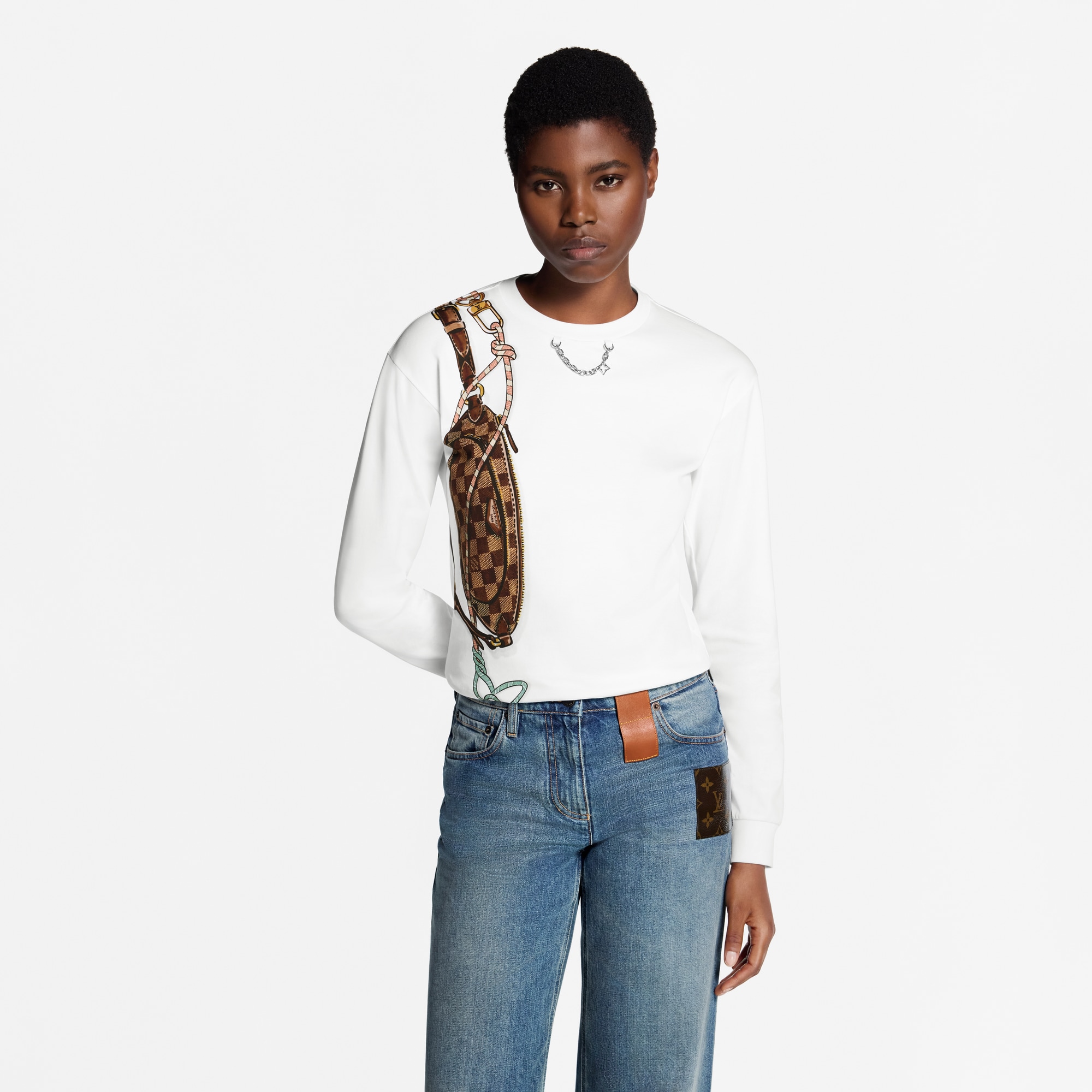 Camiseta de manga larga con estampado Keepit  Mujer Prêt-à-Porter Tops | LOUIS VUITTON (Zoom de producto)