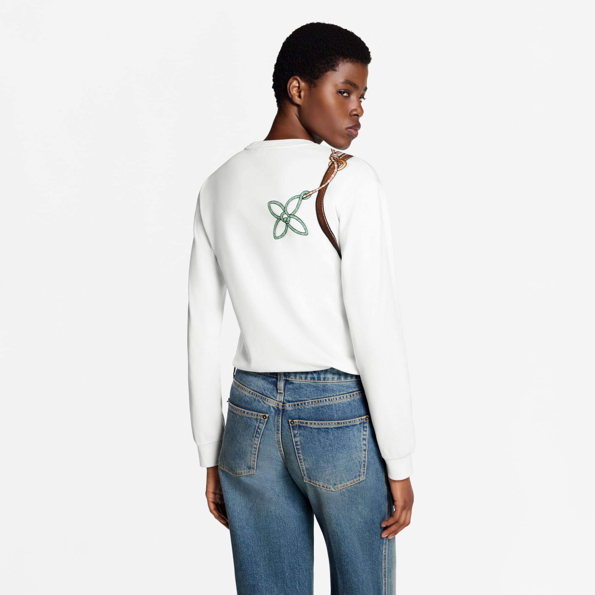 Camiseta de manga larga con estampado Keepit  Mujer Prêt-à-Porter Tops | LOUIS VUITTON (Zoom de producto)
