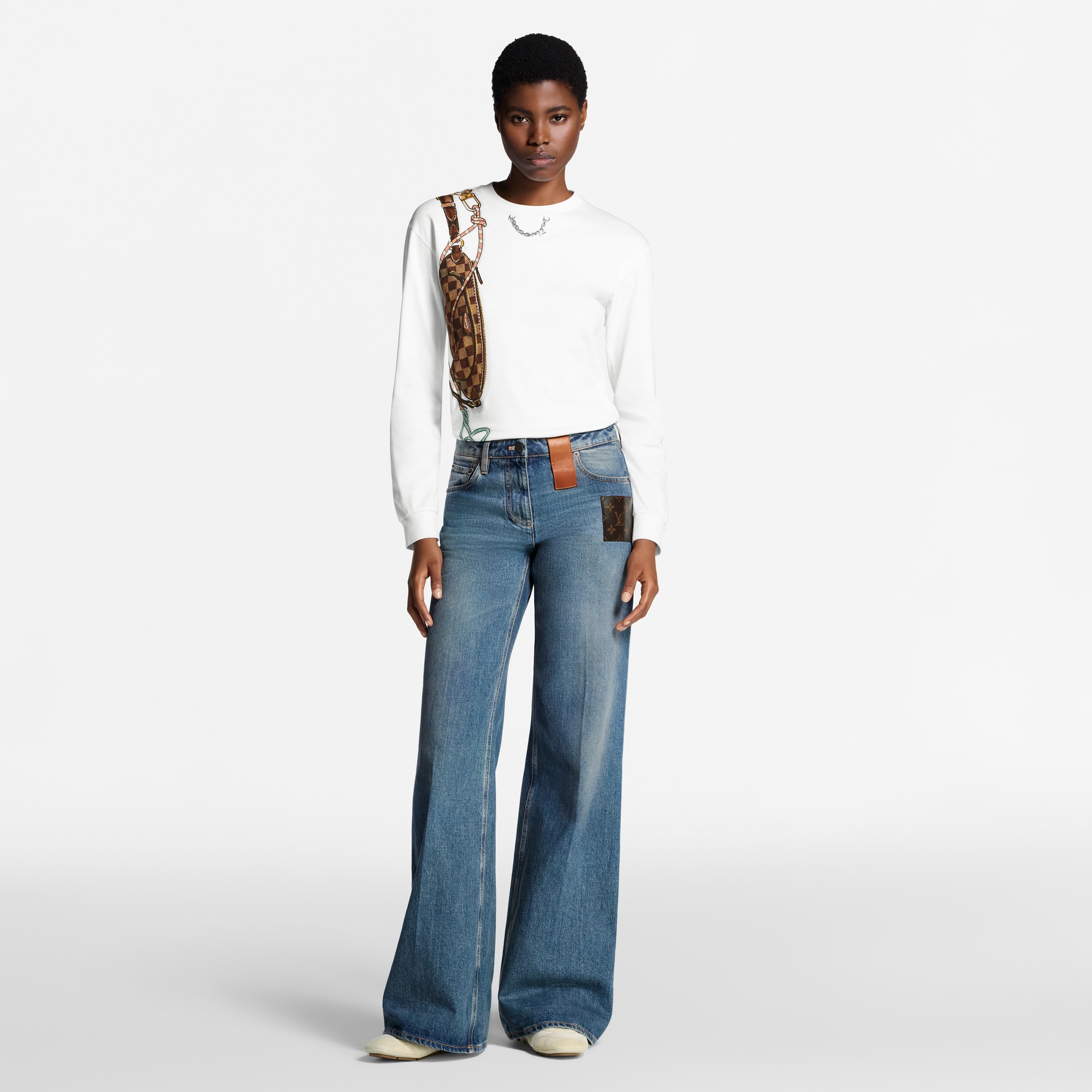 Camiseta de manga larga con estampado Keepit  Mujer Prêt-à-Porter Tops | LOUIS VUITTON (Zoom de producto)