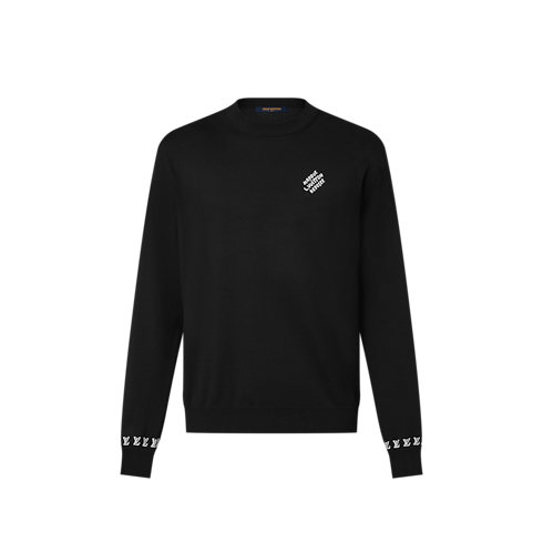 Camiseta de manga larga y cuello redondo en algodón Hombre Prêt-à-Porter Punto y sudaderas | LOUIS VUITTON (Zoom de producto)