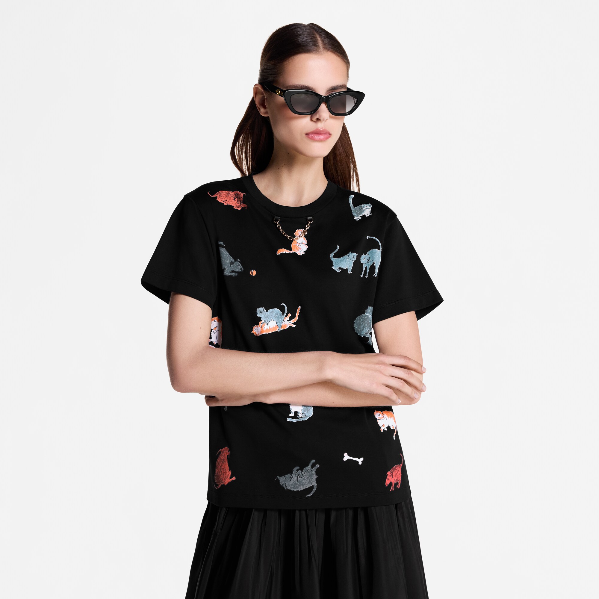 Camiseta de perros y gatos  Mujer Prêt-à-Porter Tops | LOUIS VUITTON (Zoom de producto)