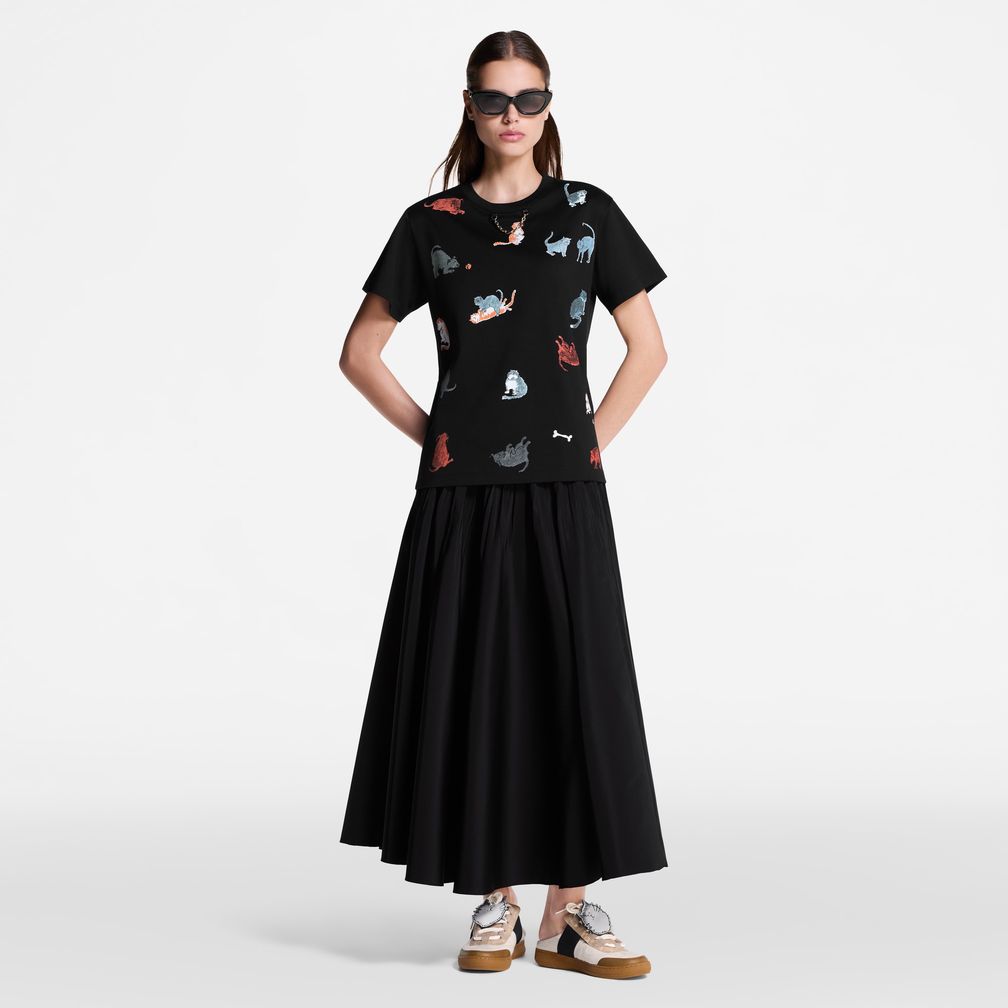 Camiseta de perros y gatos  Mujer Prêt-à-Porter Tops | LOUIS VUITTON (Zoom de producto)