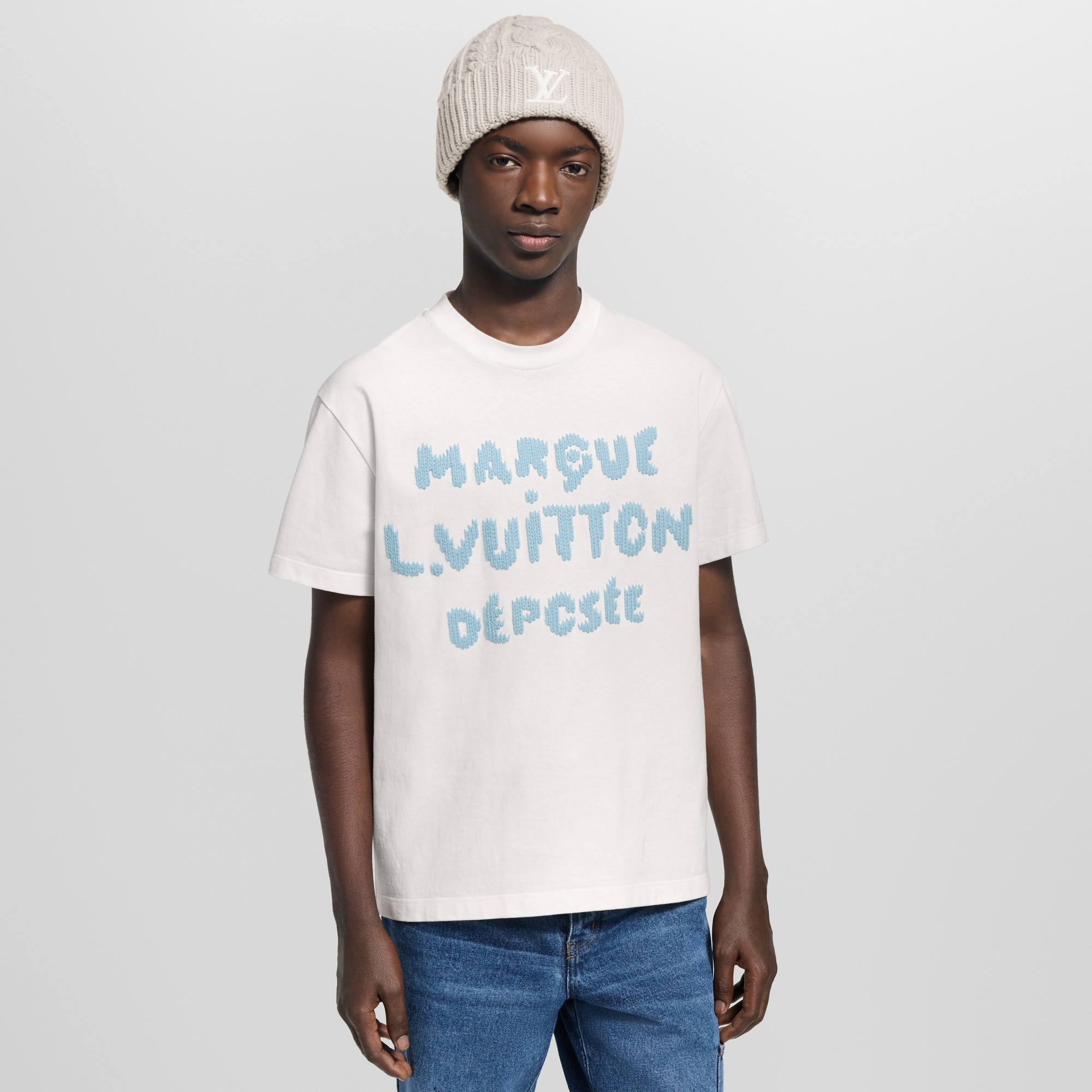 Camiseta distintiva bordada  Hombre Prêt-à-Porter Camisetas y polos | LOUIS VUITTON (Zoom de producto)
