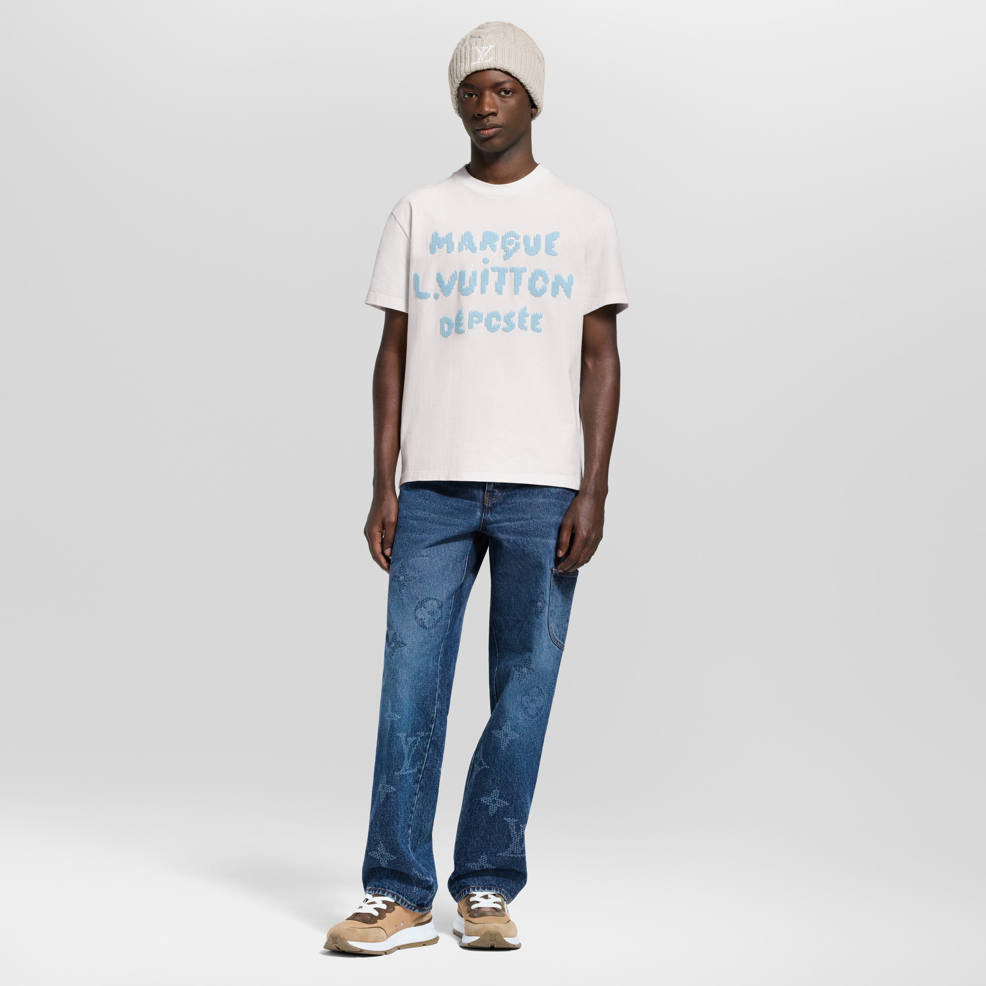 Camiseta distintiva bordada  Hombre Prêt-à-Porter Camisetas y polos | LOUIS VUITTON (Zoom de producto)