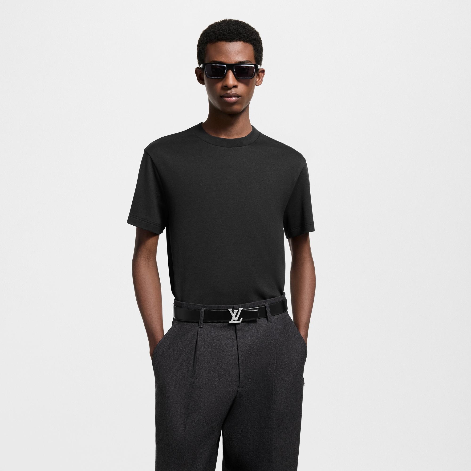 Camiseta en mezcla de materiales  Hombre Prêt-à-Porter Camisetas y polos | LOUIS VUITTON (Zoom de producto)