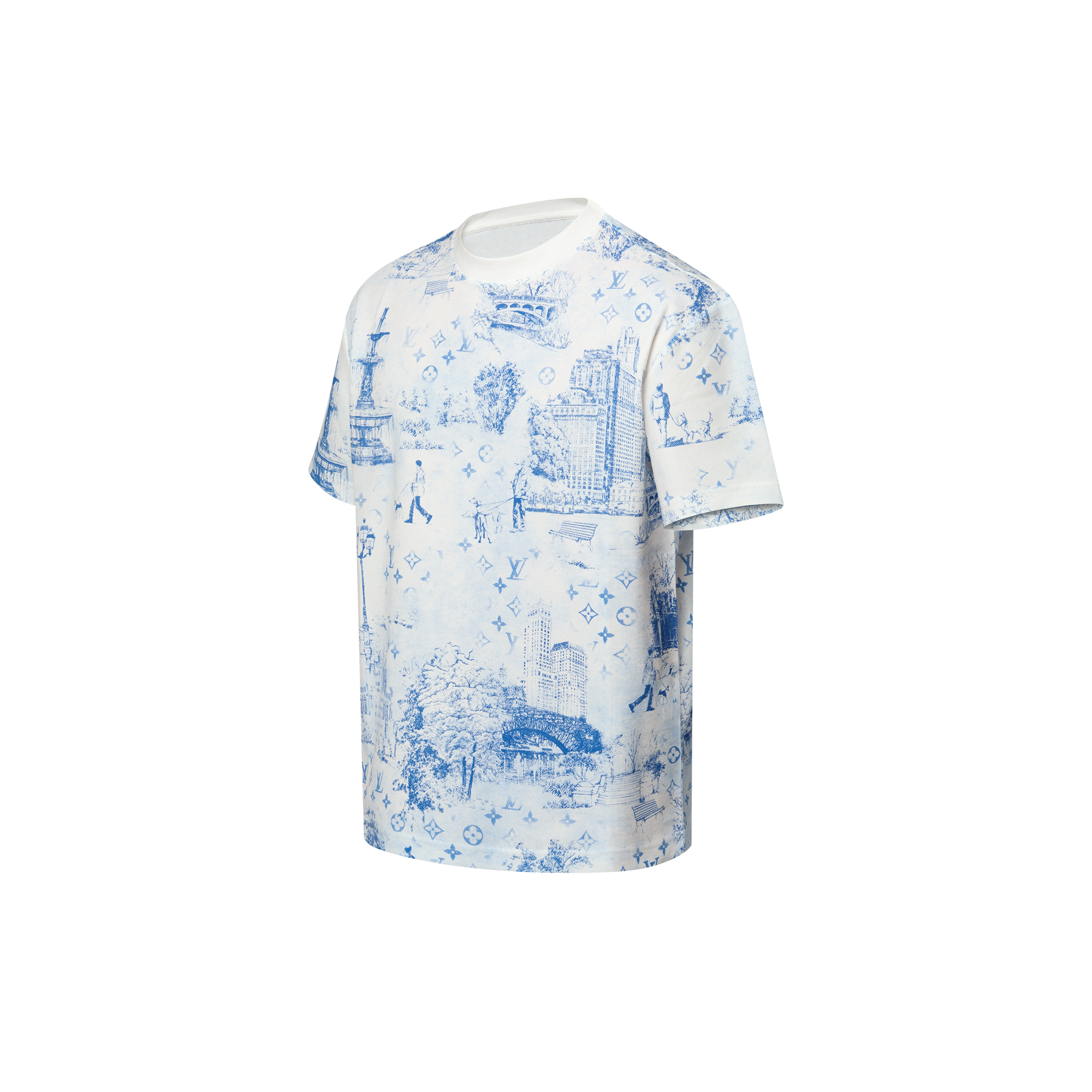 Camiseta estampada en piqué de algodón  Hombre Prêt-à-Porter Camisetas y polos | LOUIS VUITTON (Zoom de producto)