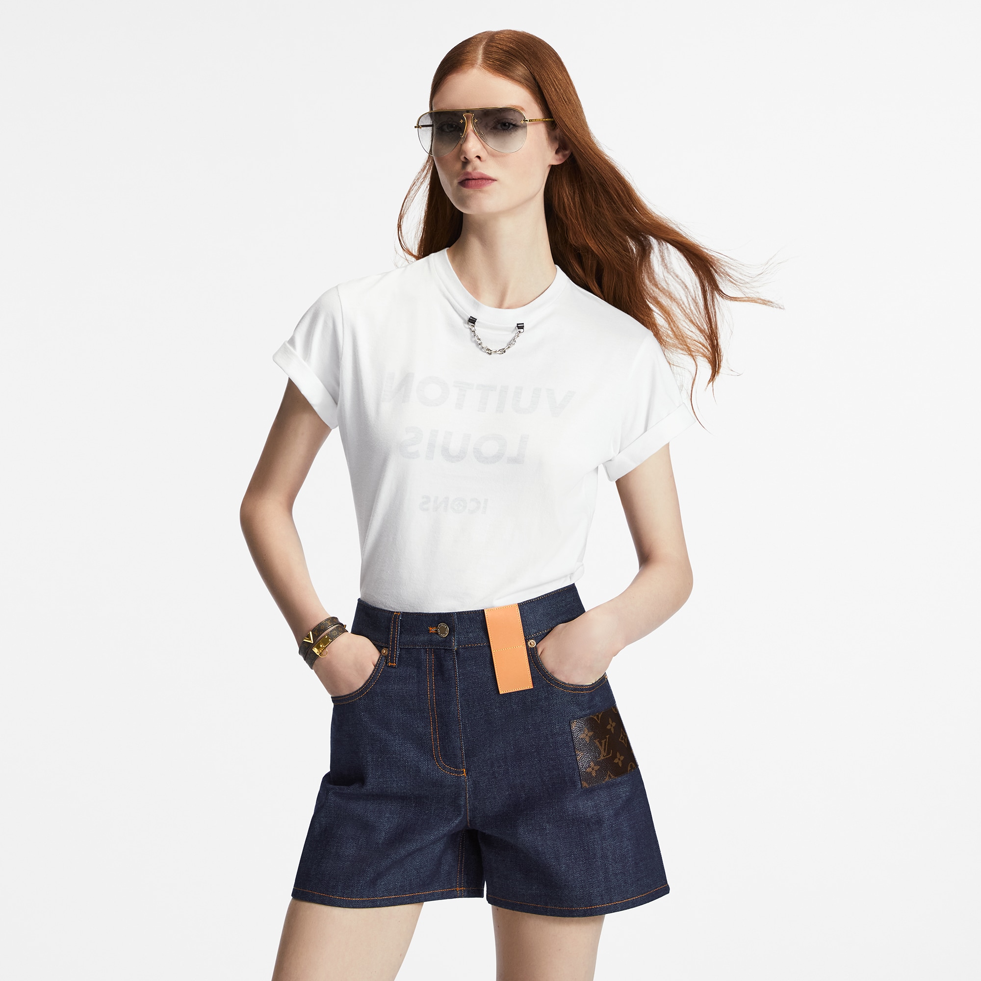 Camiseta estampada Louis Vuitton  Mujer Prêt-à-Porter Tops | LOUIS VUITTON (Zoom de producto)