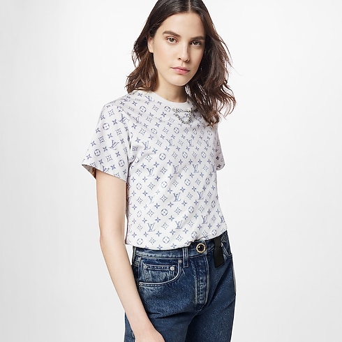 Camiseta estampada LV Escale Mujer Prêt-à-Porter Tops | LOUIS VUITTON (Zoom de producto)