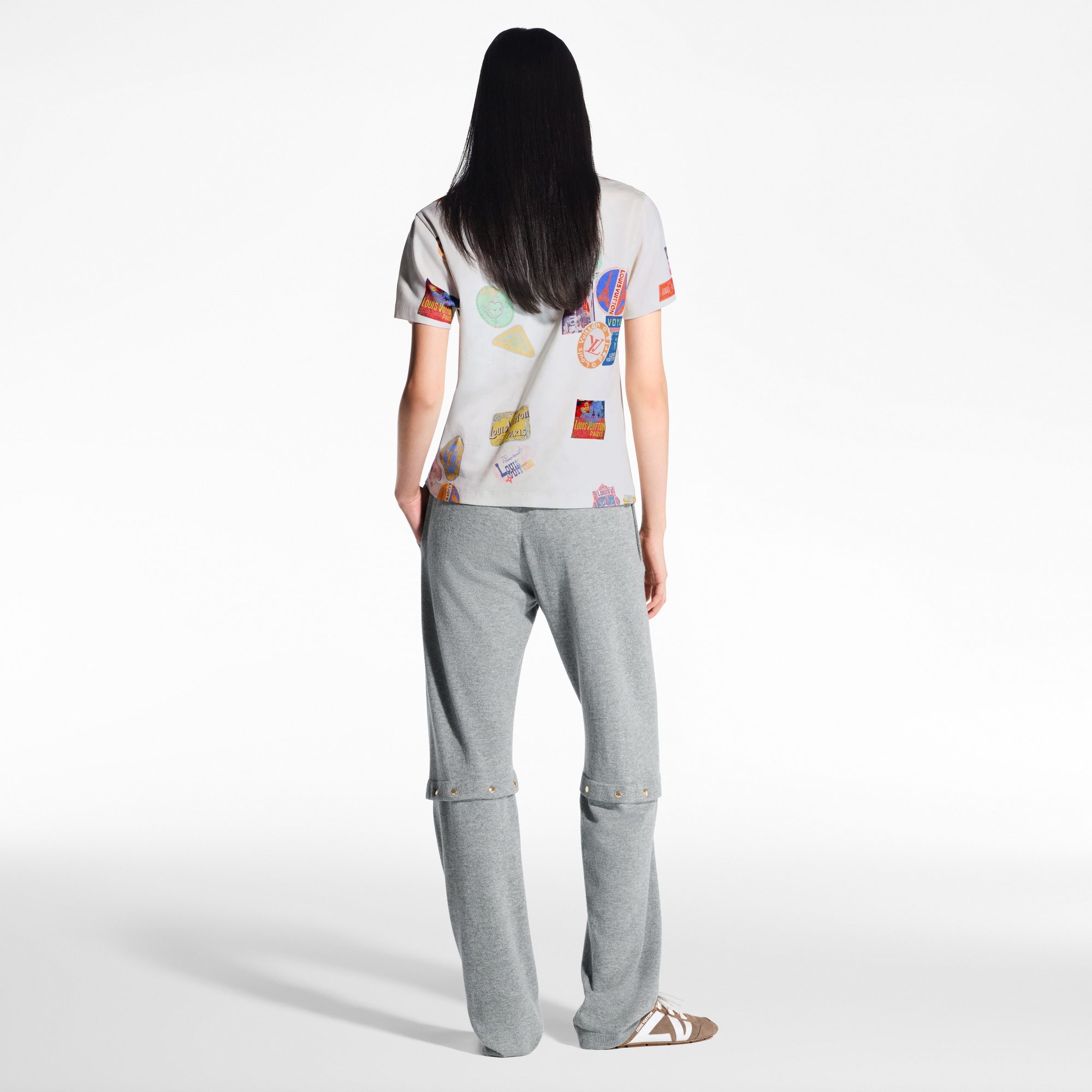 Camiseta Mahina con estampado de parches  Mujer Prêt-à-Porter Tops | LOUIS VUITTON (Zoom de producto)