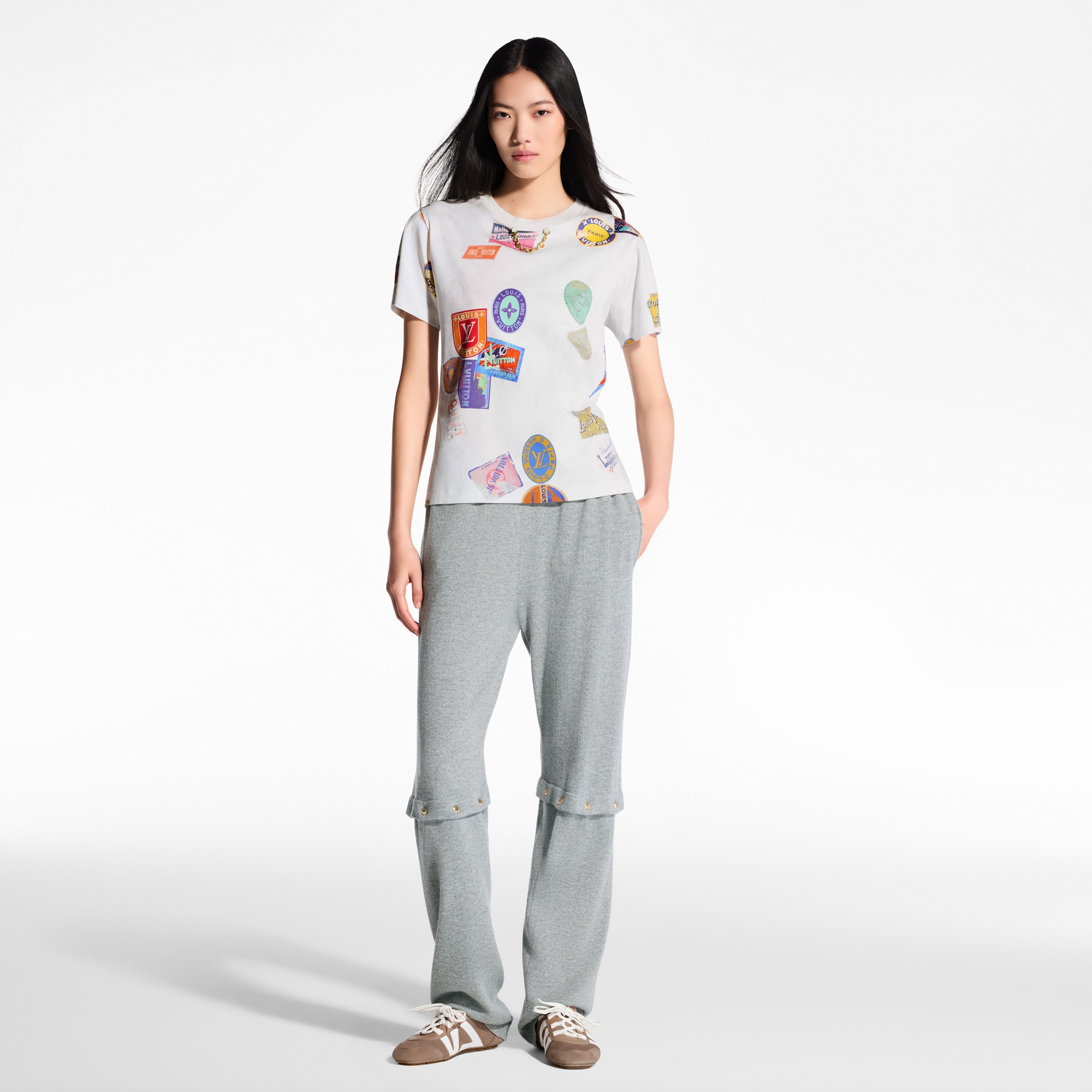 Camiseta Mahina con estampado de parches  Mujer Prêt-à-Porter Tops | LOUIS VUITTON (Zoom de producto)