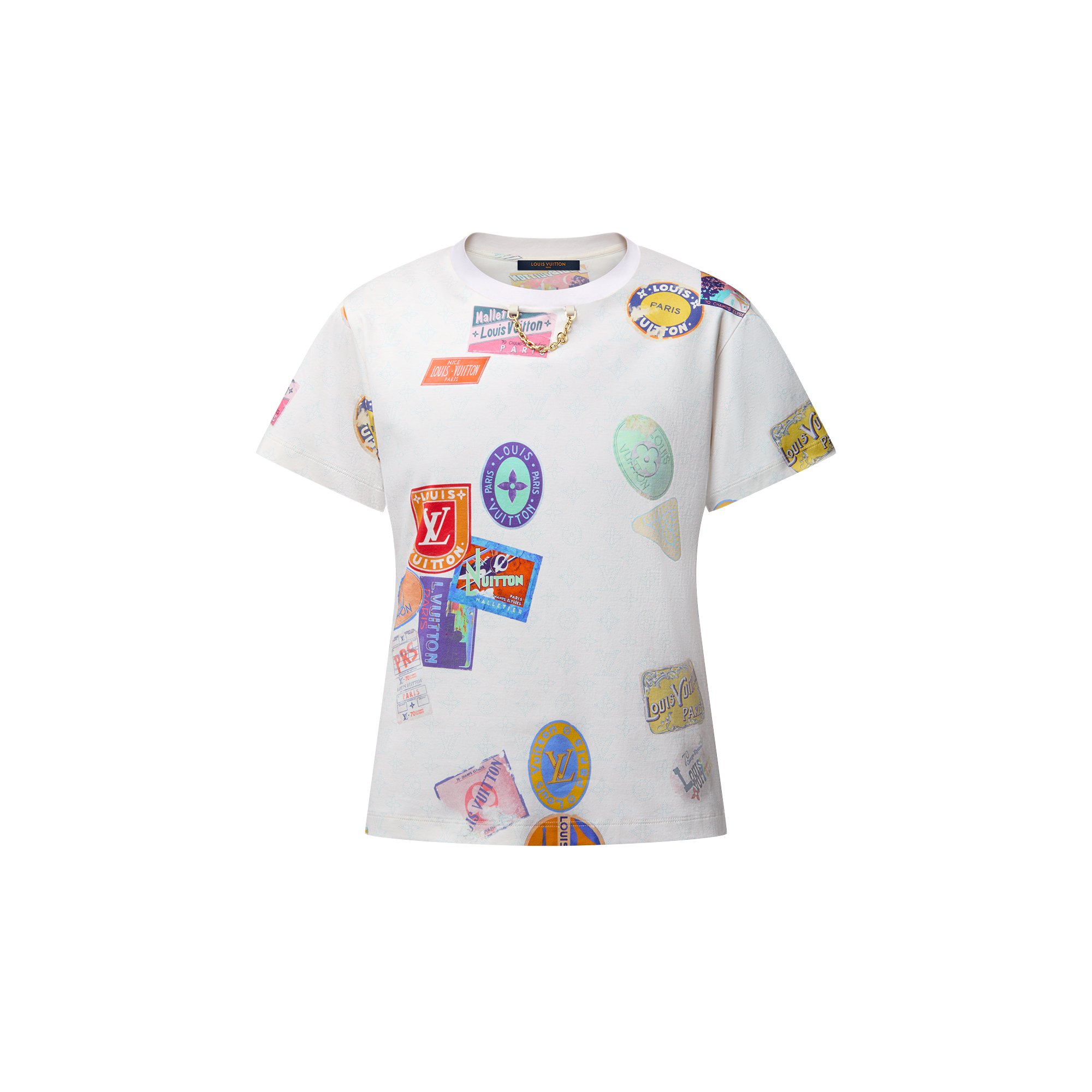 Camiseta Mahina con estampado de parches  Mujer Prêt-à-Porter Tops | LOUIS VUITTON (Zoom de producto)