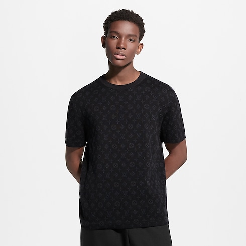 Camiseta Monogram de manga corta en Jacquard Hombre Prêt-à-Porter Todo Prêt-à-Porter | LOUIS VUITTON (Zoom de producto)