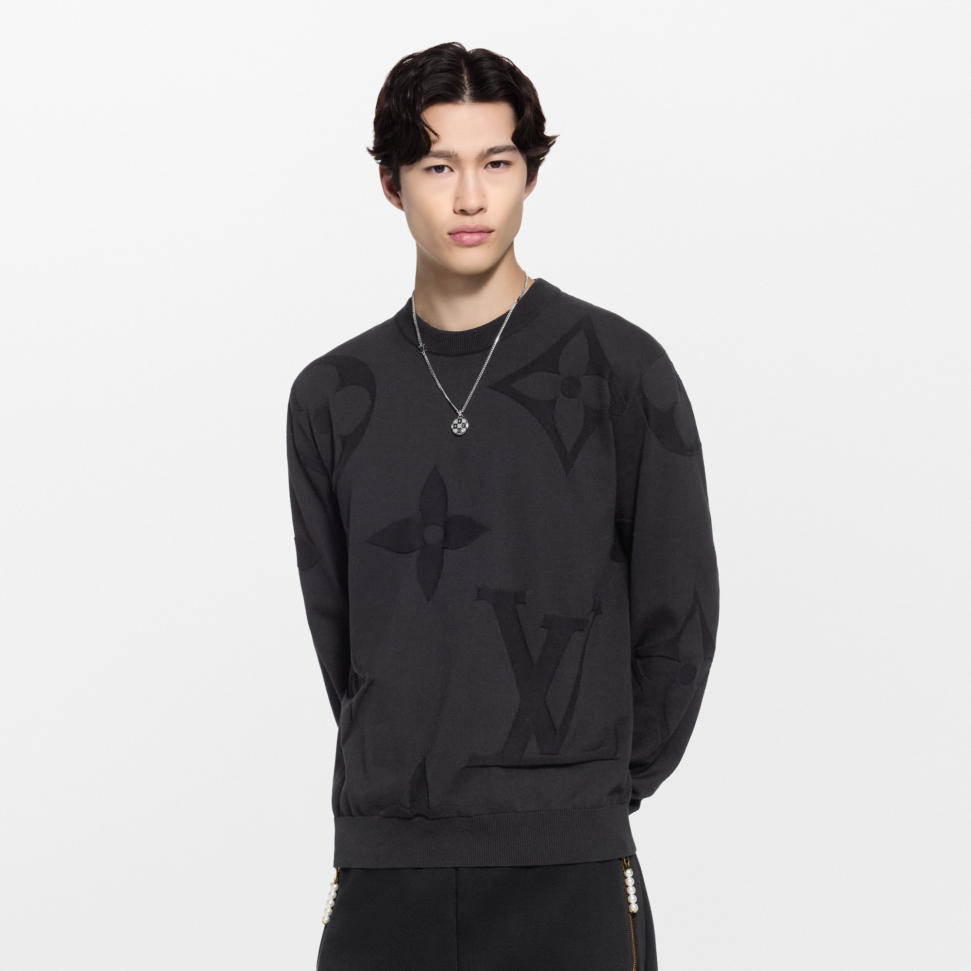 Camiseta Monogram de manga larga en algodón  Hombre Prêt-à-Porter Todo Prêt-à-Porter | LOUIS VUITTON (Zoom de producto)