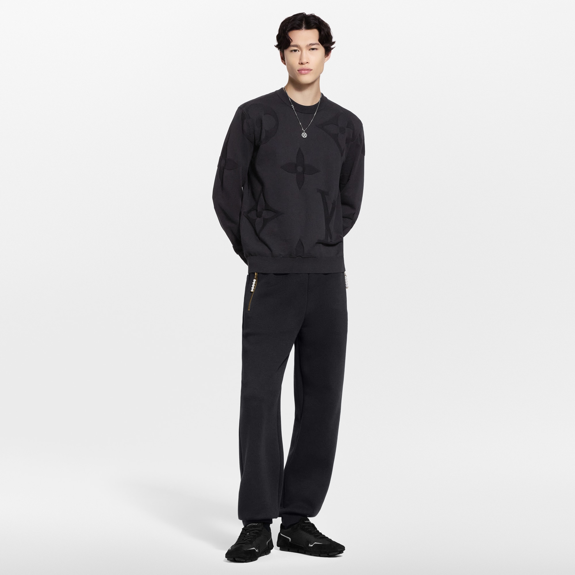 Camiseta Monogram de manga larga en algodón  Hombre Prêt-à-Porter Todo Prêt-à-Porter | LOUIS VUITTON (Zoom de producto)