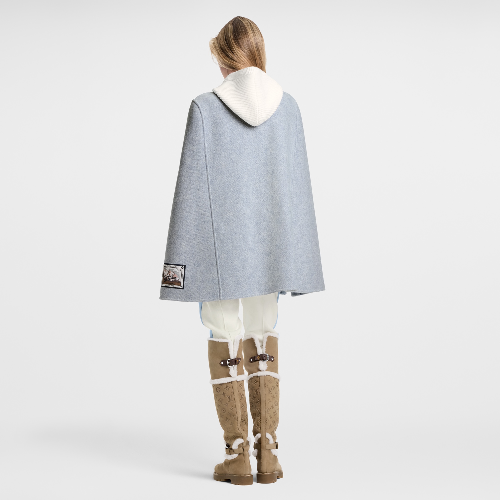 Capa de doble cara con efecto denim  Mujer Prêt-à-Porter Abrigos y chaquetas | LOUIS VUITTON (Zoom de producto)
