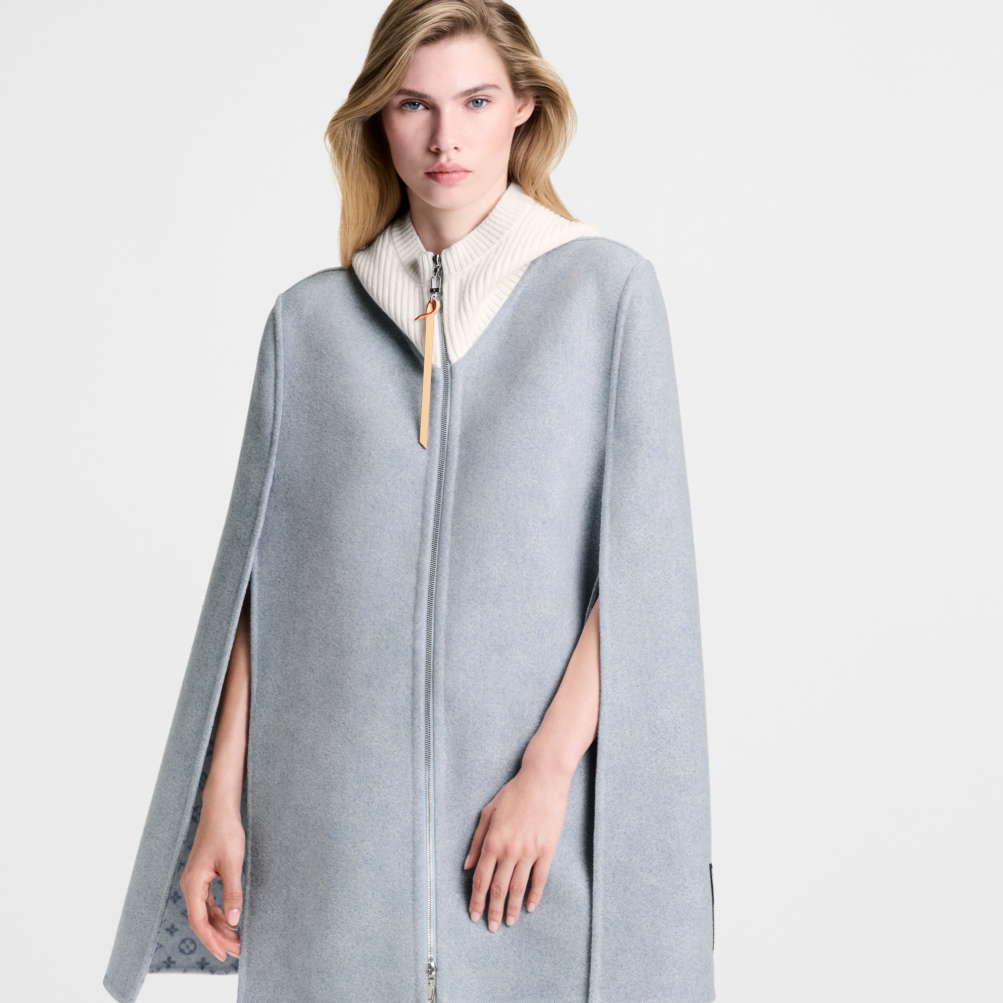 Capa de doble cara con efecto denim  Mujer Prêt-à-Porter Abrigos y chaquetas | LOUIS VUITTON (Zoom de producto)