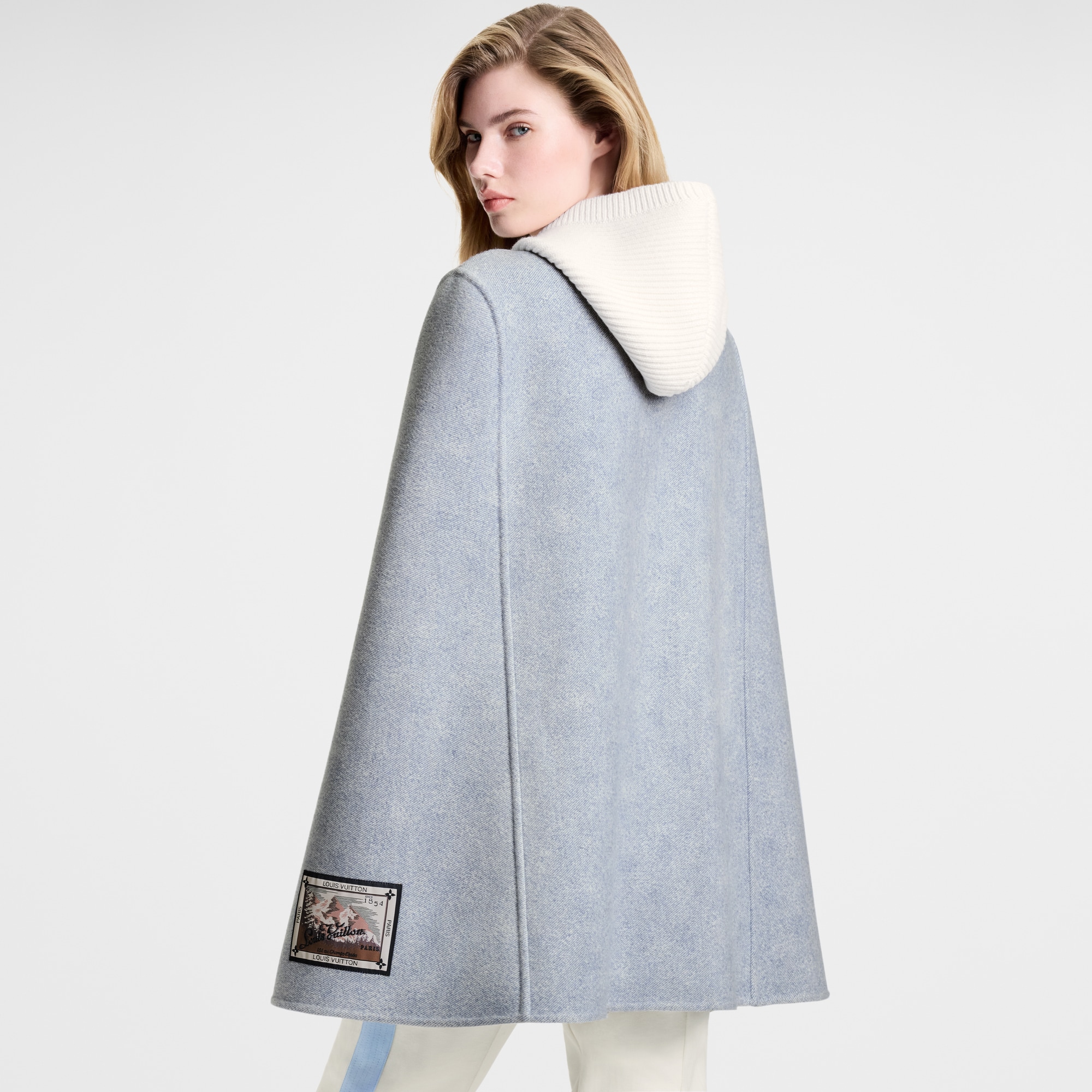 Capa de doble cara con efecto denim  Mujer Prêt-à-Porter Abrigos y chaquetas | LOUIS VUITTON (Zoom de producto)