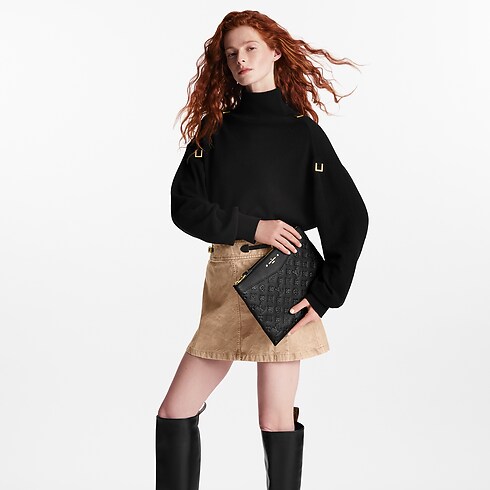 Cartera de mano Daily Pouch Piel Monogram Empreinte Mujer Carteras y pequeña marroquinería Todas las carteras y pequeña marroquinería | LOUIS VUITTON (Zoom de producto)