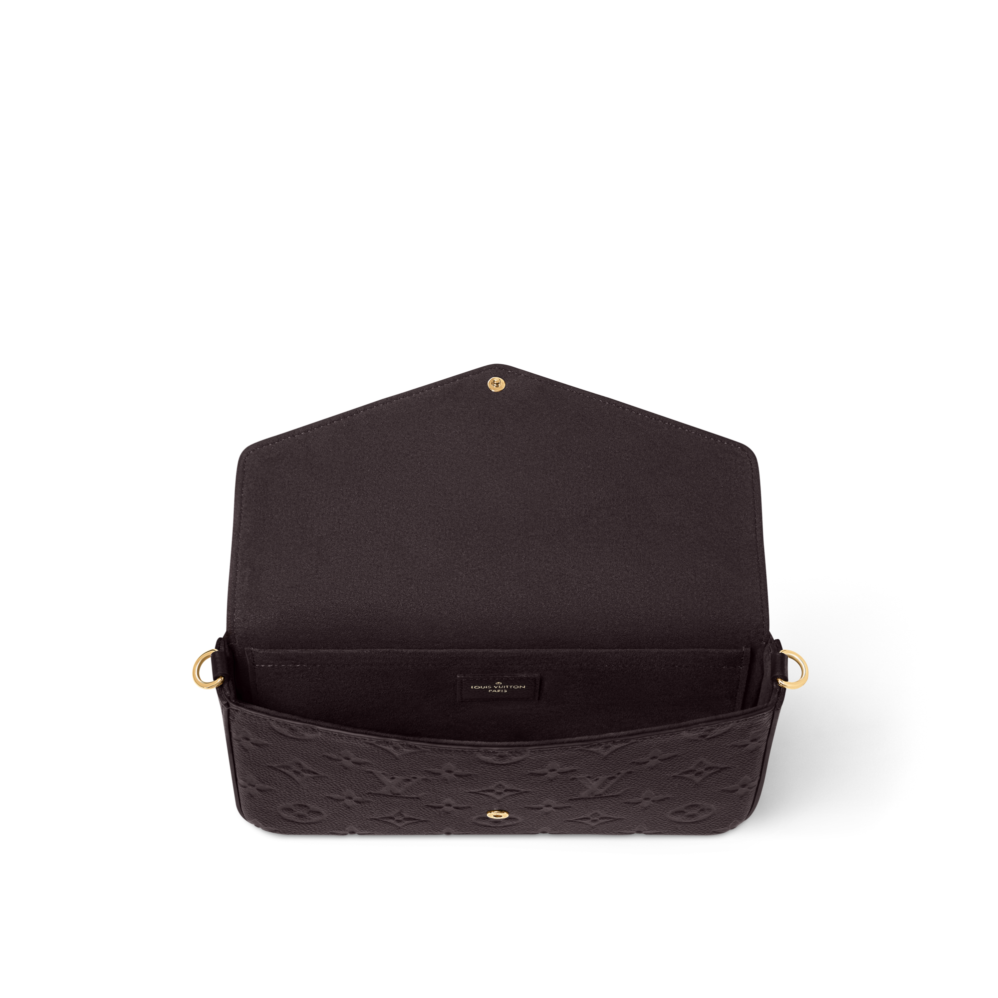Cartera de mano Félicie Piel Monogram Empreinte Mujer Carteras y pequeña marroquinería Carteras con cadena y mini bolsos | LOUIS VUITTON (Zoom de producto)